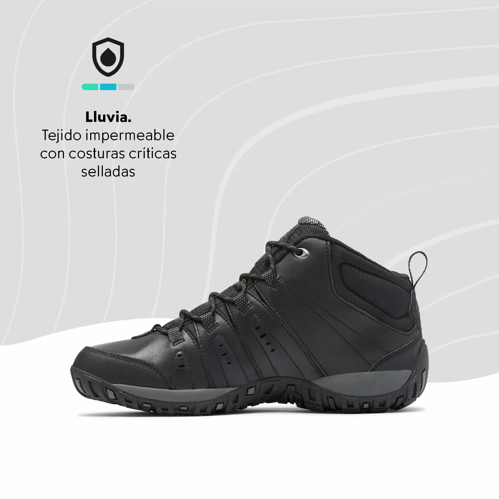 Columbia Woodburn 2 Chukka WP Omni-Heat, Zapatillas de senderismo impermeables, Hombre, Black Goldenrod 2024, 43 EU