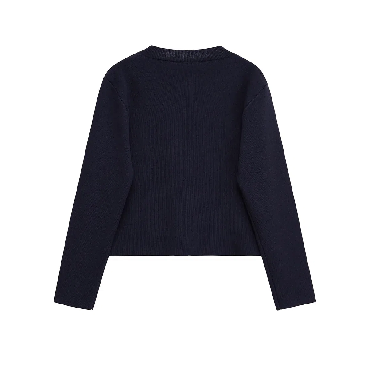 Cárdigan de Punto de Manga Larga con Cuello Redondo y un Solo botón for Uso Diario de principios de otoño, Chaqueta, suéter versátil(L)