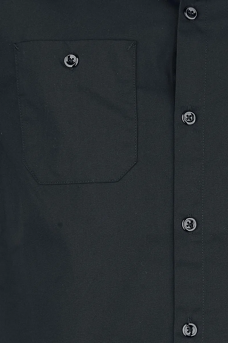 Lucky 13 Dual Chopper Hombre Camisa Manga Corta Negro 65% poliéster, 35% algodón Regular