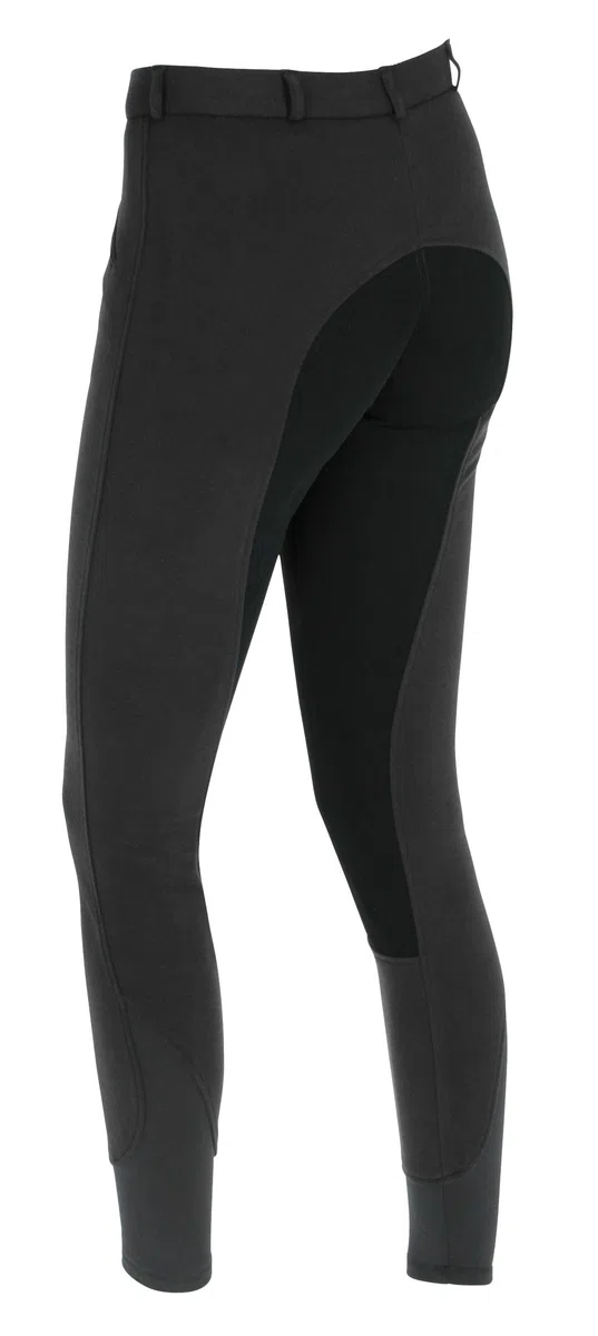 Covalliero Pantalones de Montar Economic, Pantalones para niños e Adolescentes, Talla 158, Negro, 90% algodón, niños, Adolescentes, elástico, Cinturilla elástica, Bolsillo con Cremallera