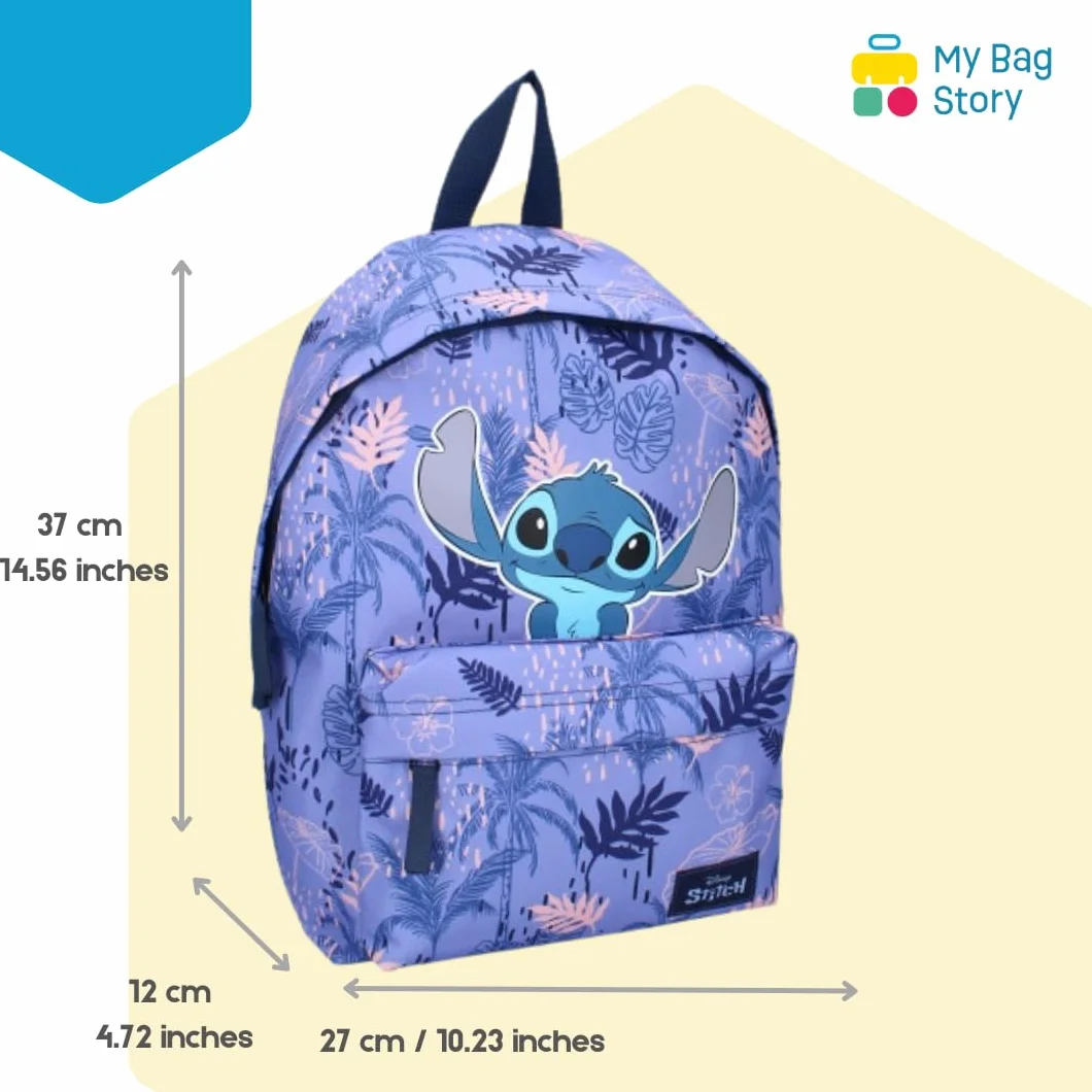 Mybagstory - Mochila Disney Stitch Lila para Niño - Escuela Primaria