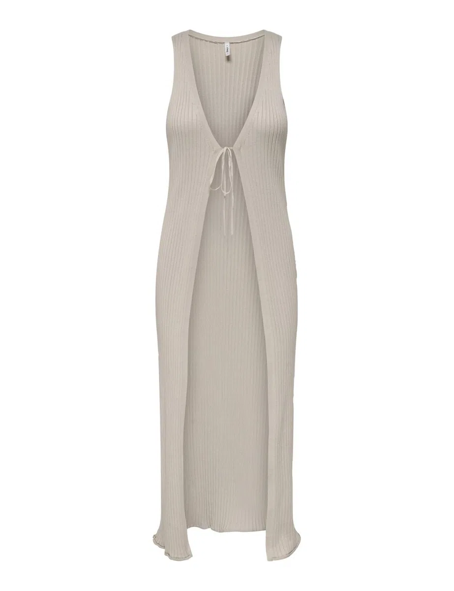 ONLY Onlmeddi SL Tie Maxi Vest Knt Onlmeddi SL Tie Maxi Vest Knt Mujer (Pack de 1)