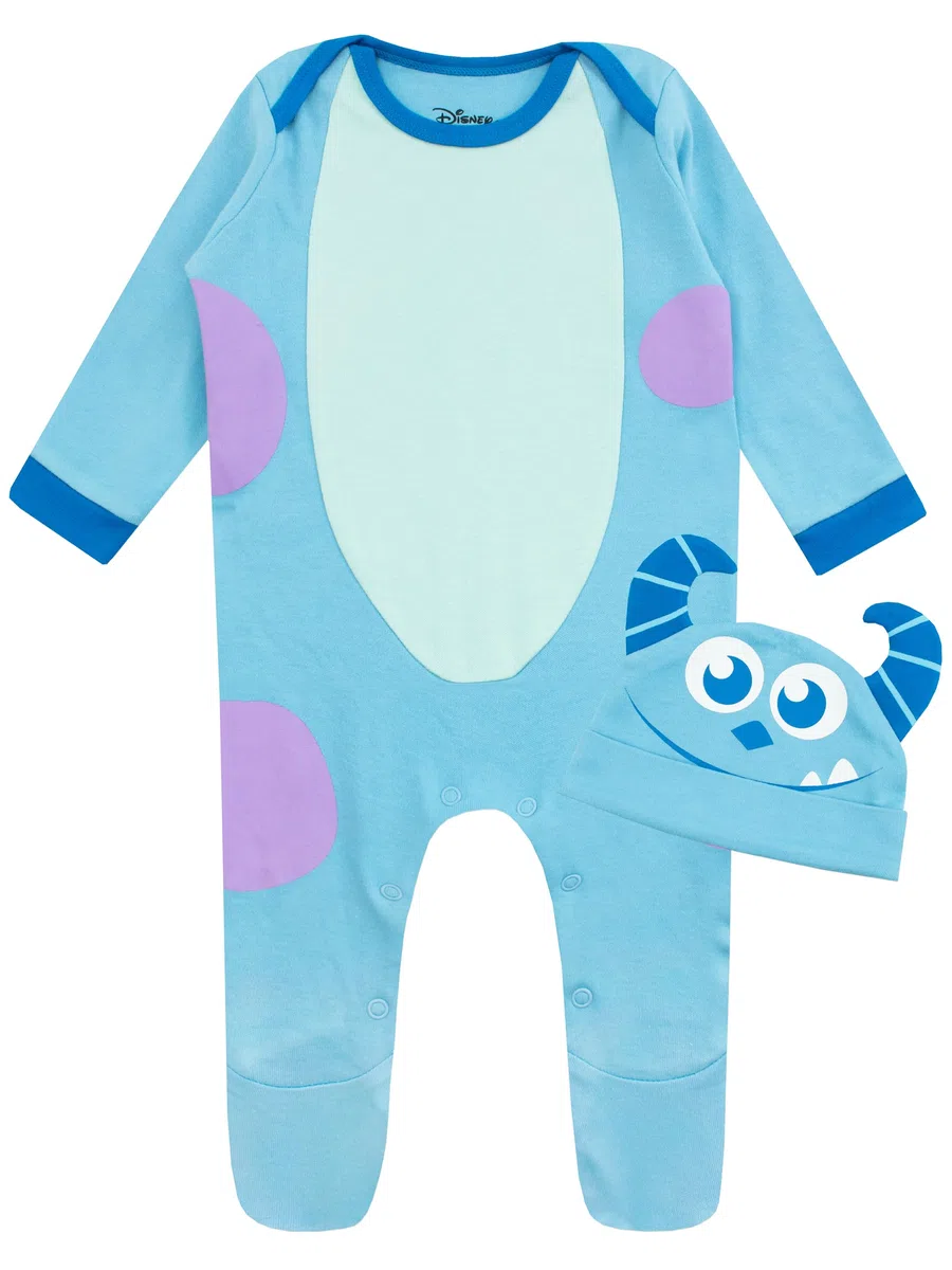 Disney Monstruos S.A Traje De Dormir Con sombrero | Monsturous Sa Pijama Para Bebé | Sulley Bodies Bebe