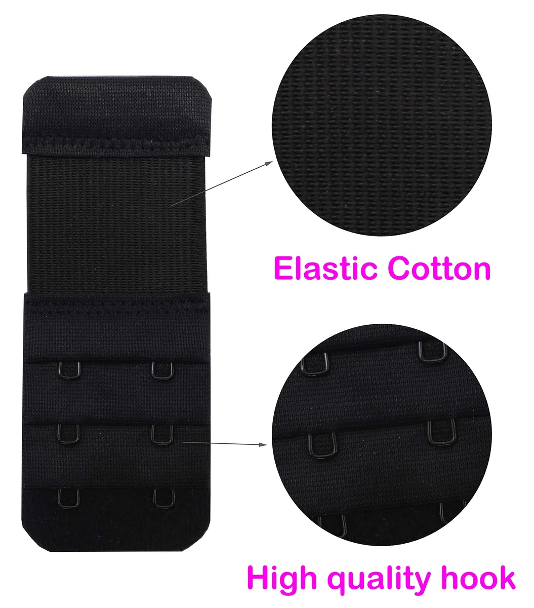 Extensor de sujetador para mujer con 2 ganchos, elástico, suave, cómodo, extensiones de correa para sujetador, paquete de 6 unidades - Multi -