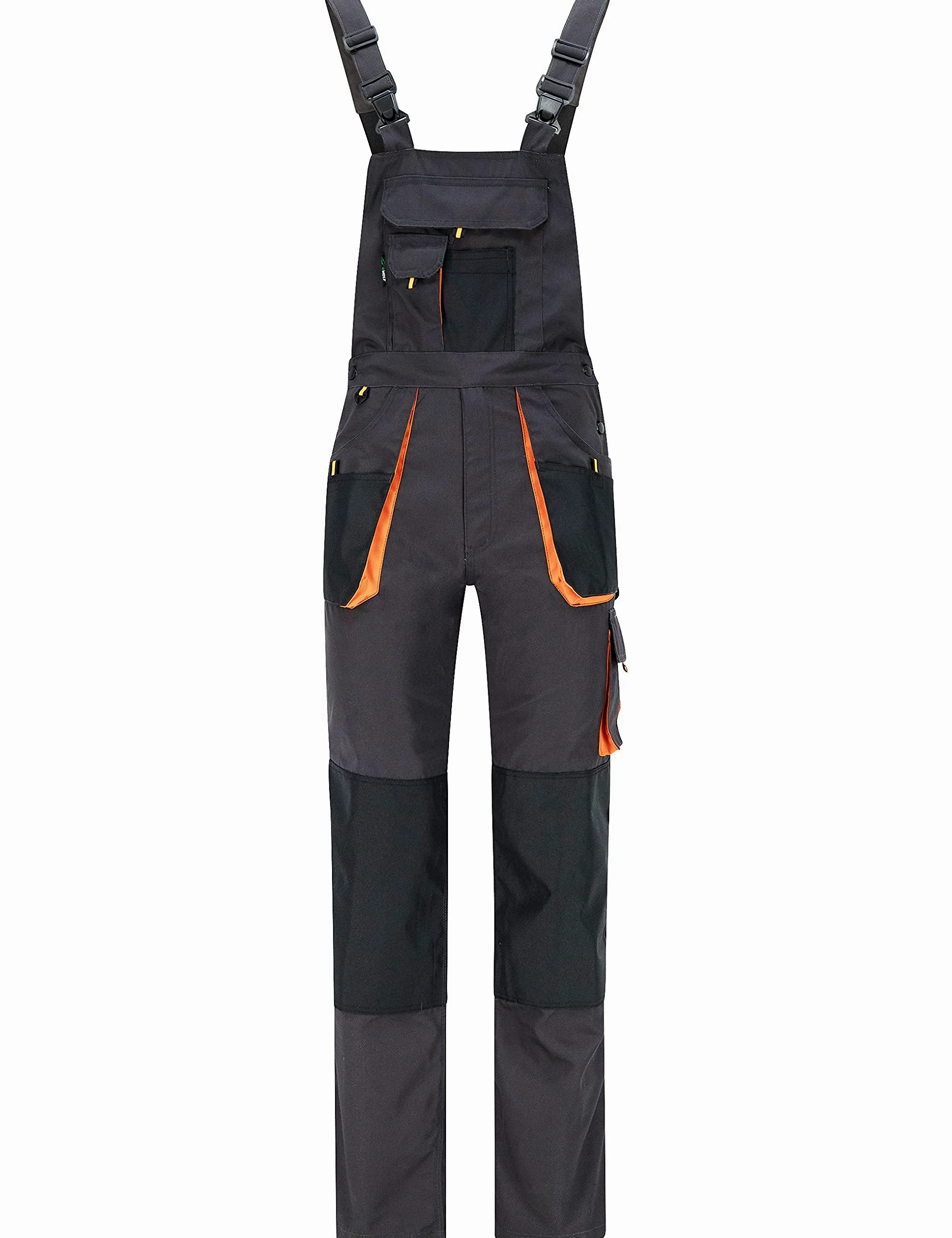 BWOLF Atlas - Peto para hombre, protección clásica, con bolsillos multifuncionales, color gris oscuro y naranja