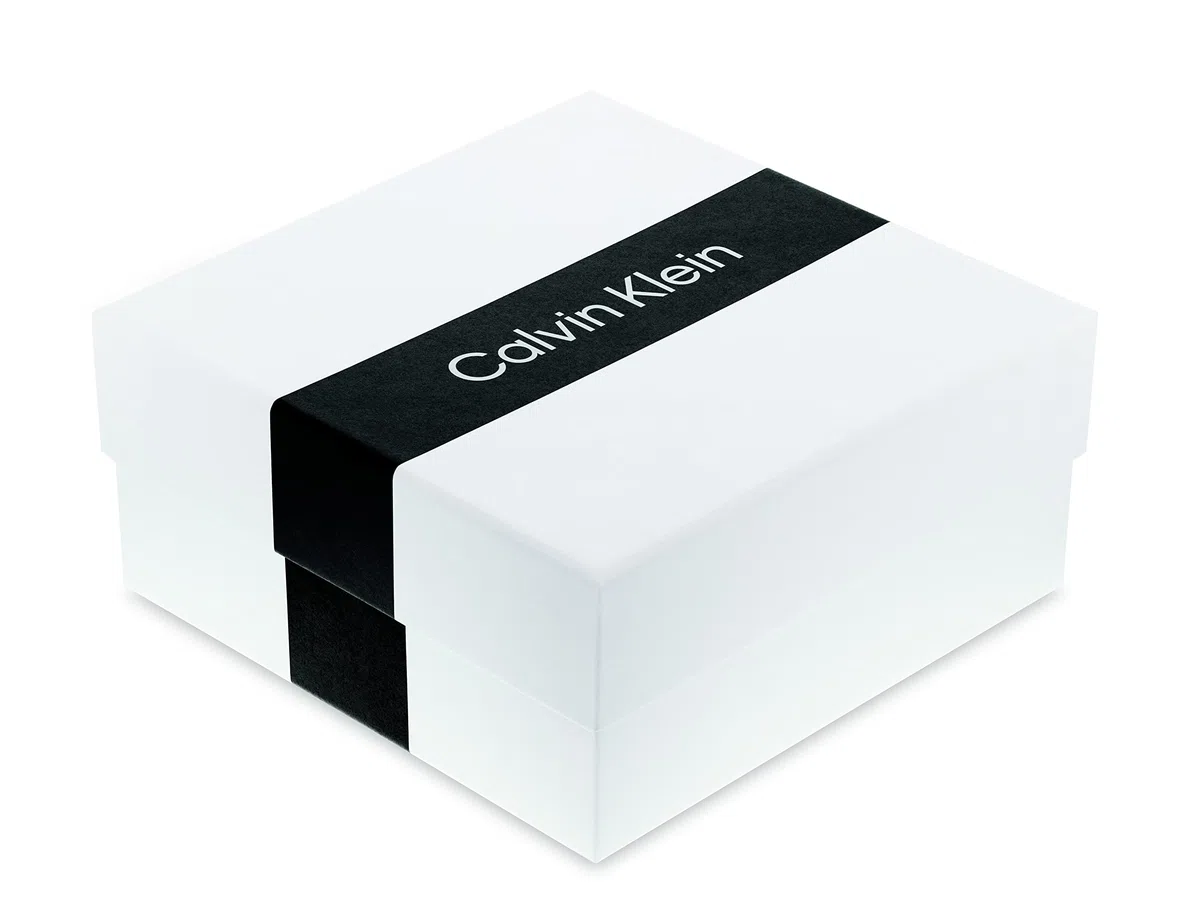 Pendientes de aro Calvin Klein para mujer de acero inoxidable chapado en oro amarillo, 35000836