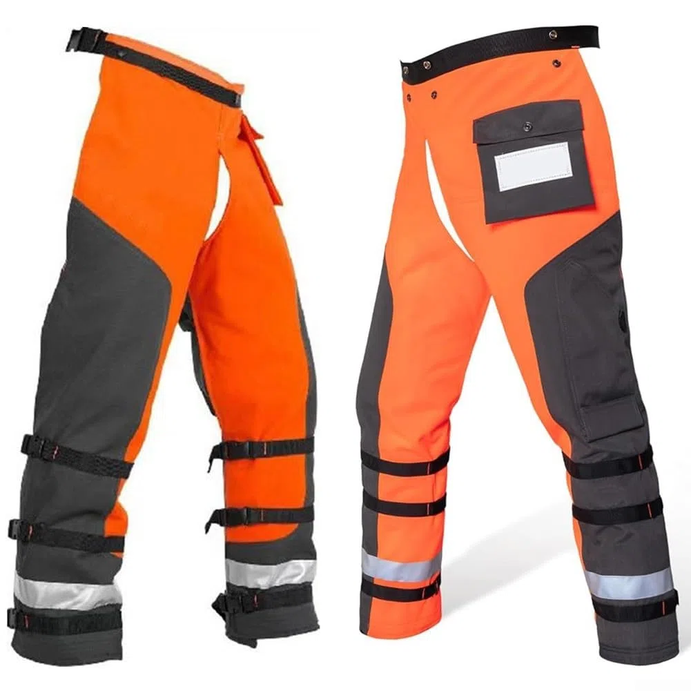 Motosierra de 9 capas, para hombres y mujeres, pantalones protectores de polietileno ligeros con cinturón ajustable y correas de pierna, para tareas de registro y corte