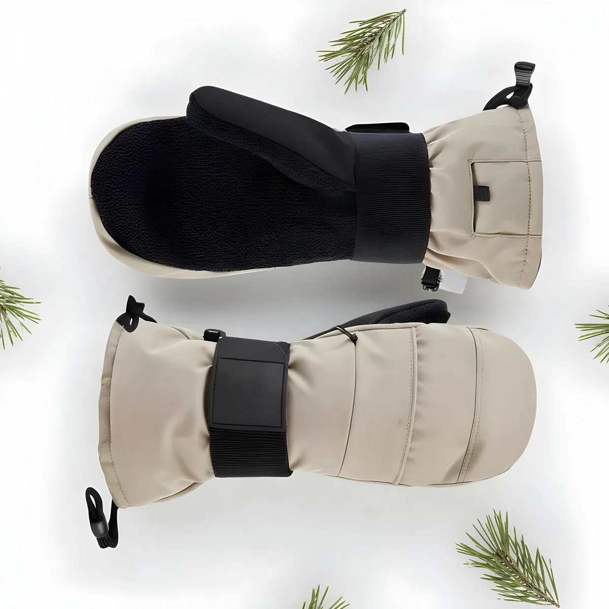 Guantes de invierno | Guantes térmicos para pantalla táctil | Guantes de nieve impermeables con forro polar con protector de muñeca | Protección contra el clima frío para hombres, motocicleta, esquí