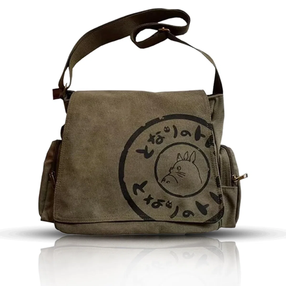Japonés nuevo 2012 mi vecino Totoro lona mensajero bolsas de dibujos animados estudiantes libro Crossbody bolsas con múltiples bolsillos