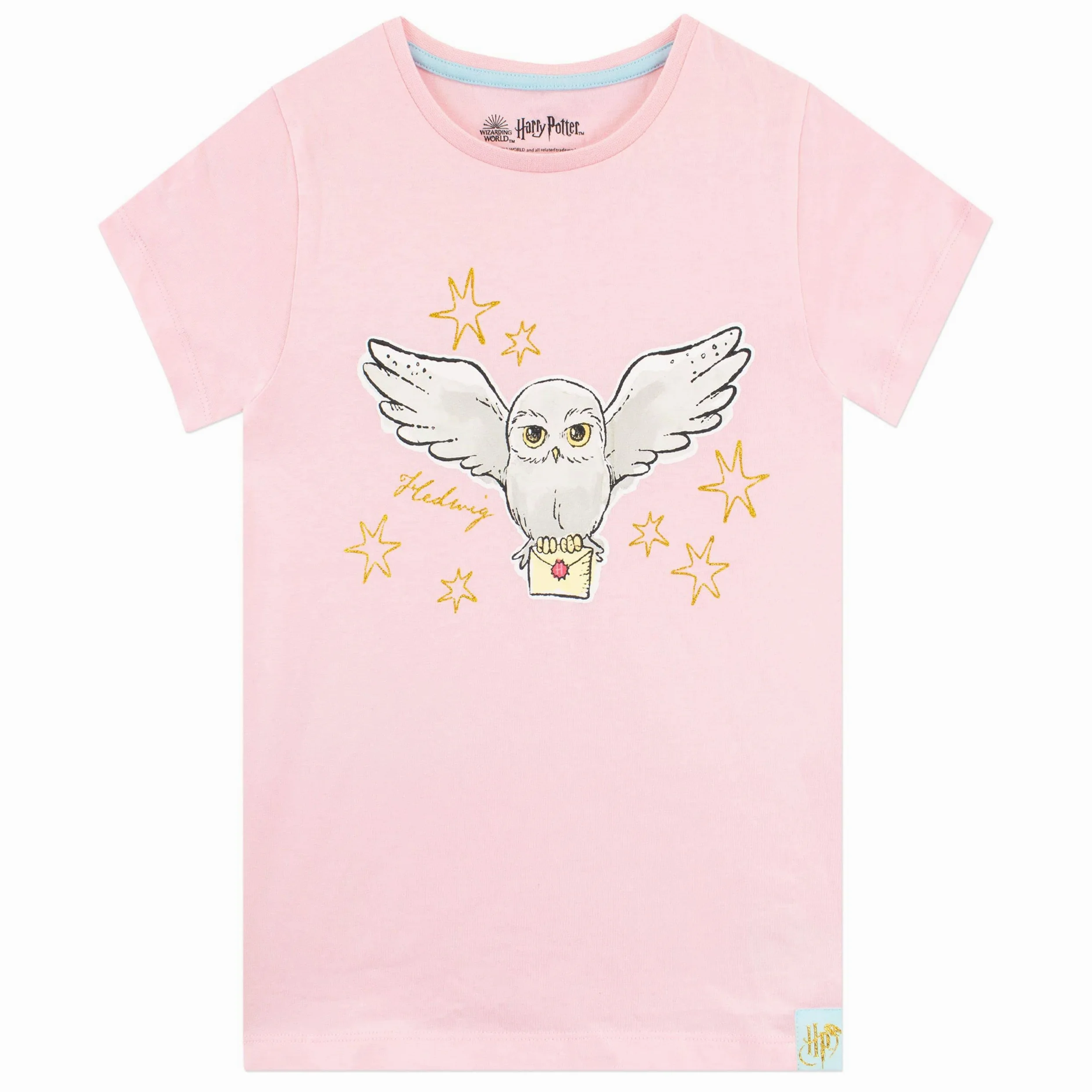 Harry Potter Camiseta de Hedwig para Niñas Paquete de 2 Top de Manga Corta para Infantiles Paquete de Dos