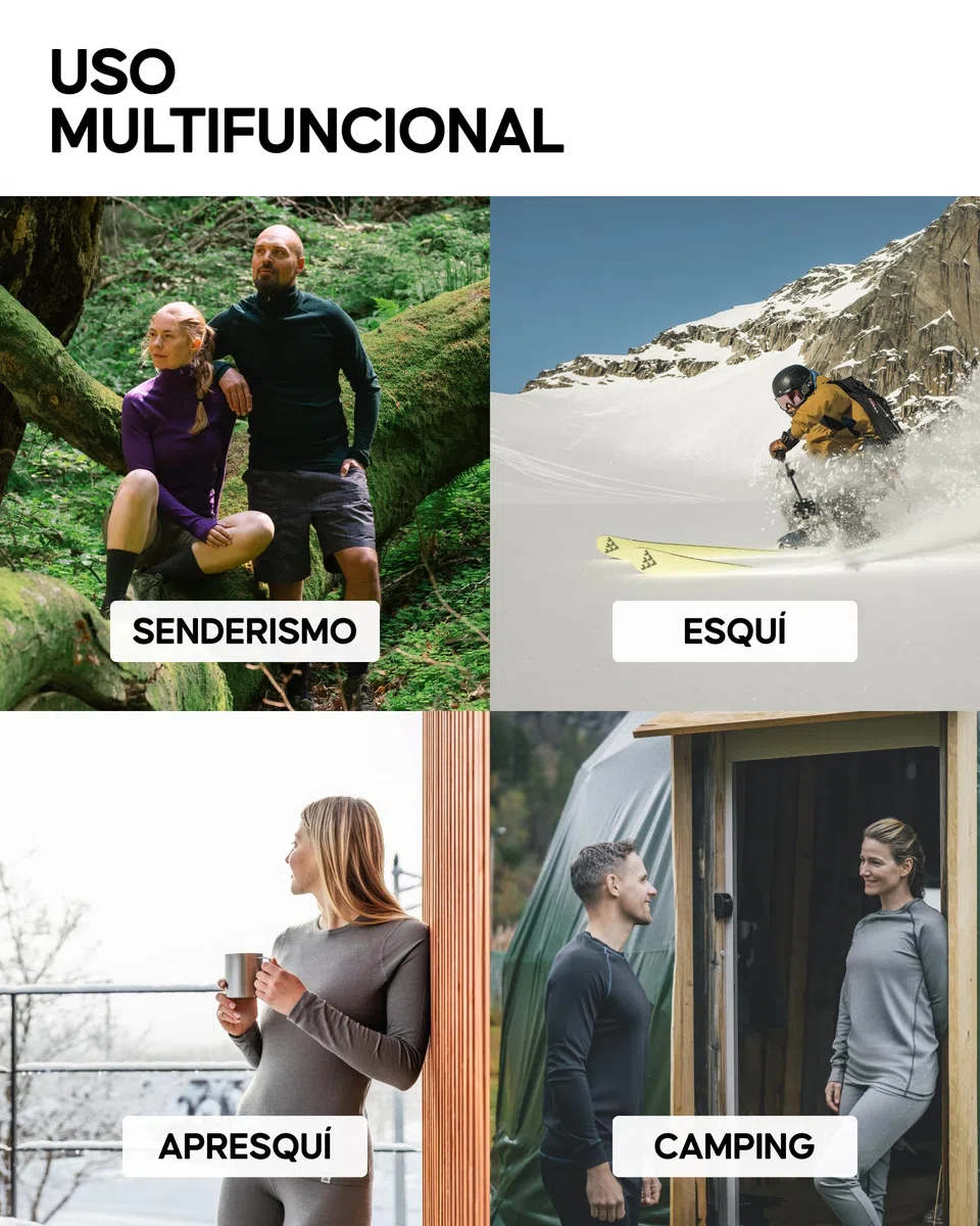 DANISH ENDURANCE Camiseta Media Cremallera Lana Merino para Mujer, Capa Base Térmica, Ropa Interior Invierno