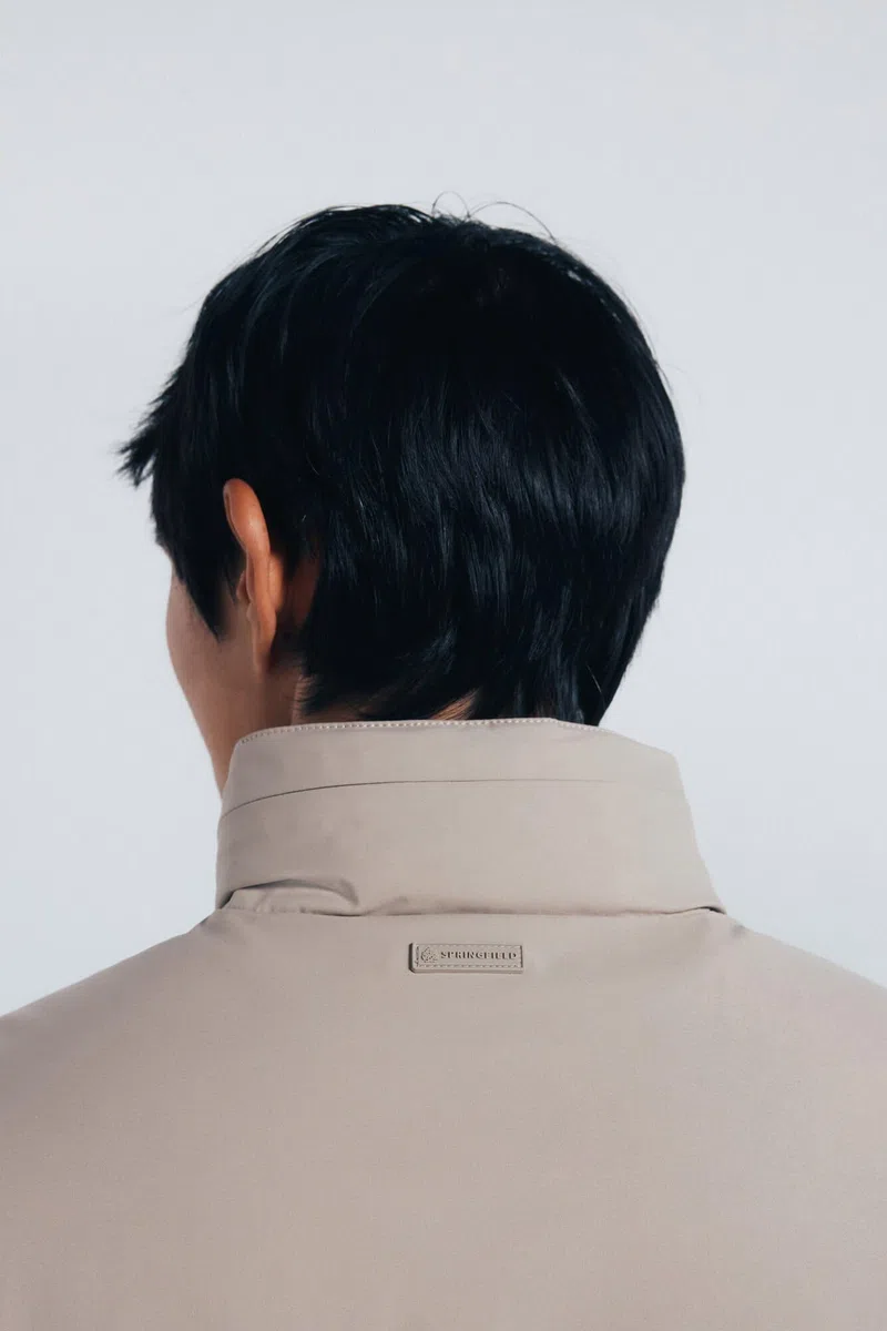 SPRINGFIELD Smart Puffed Funnel Technical Jacket With Hidden Hoodie On Neck. Chaqueta Abolojada Hombre