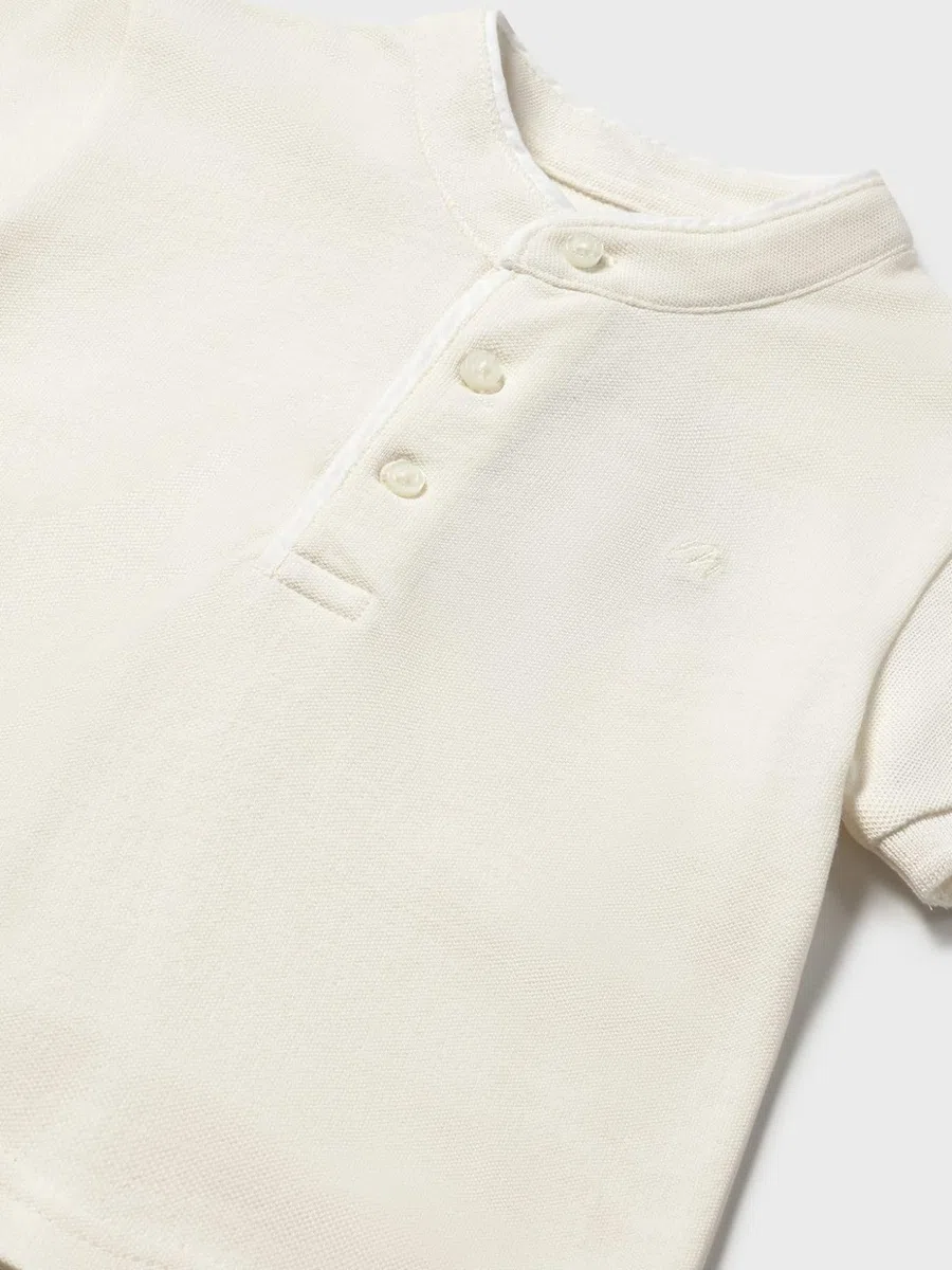Mayoral Polo m/c Cuello Mao para bebé niño Yogur