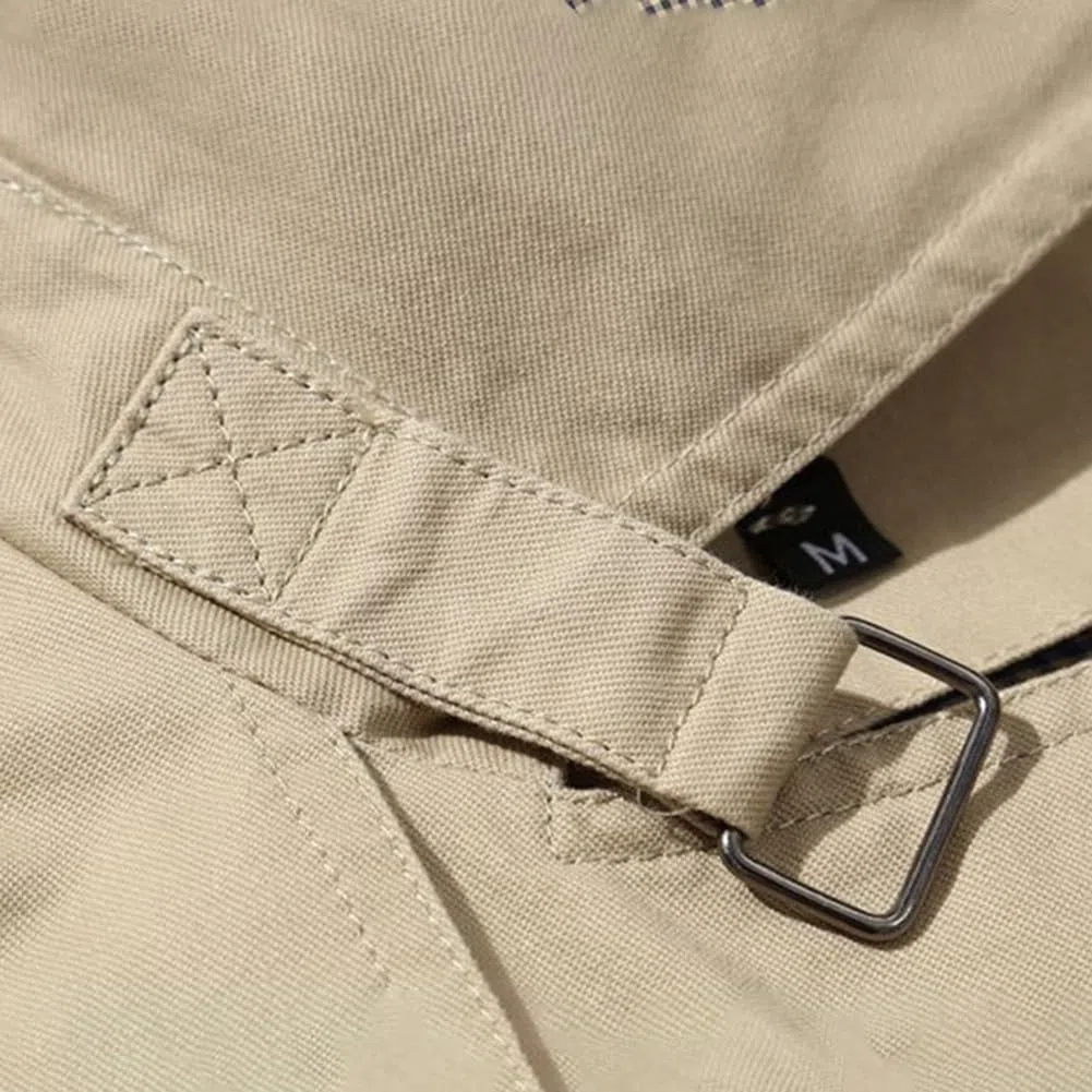 Gabardina informal con solapa para hombre, para uso diario e invierno
