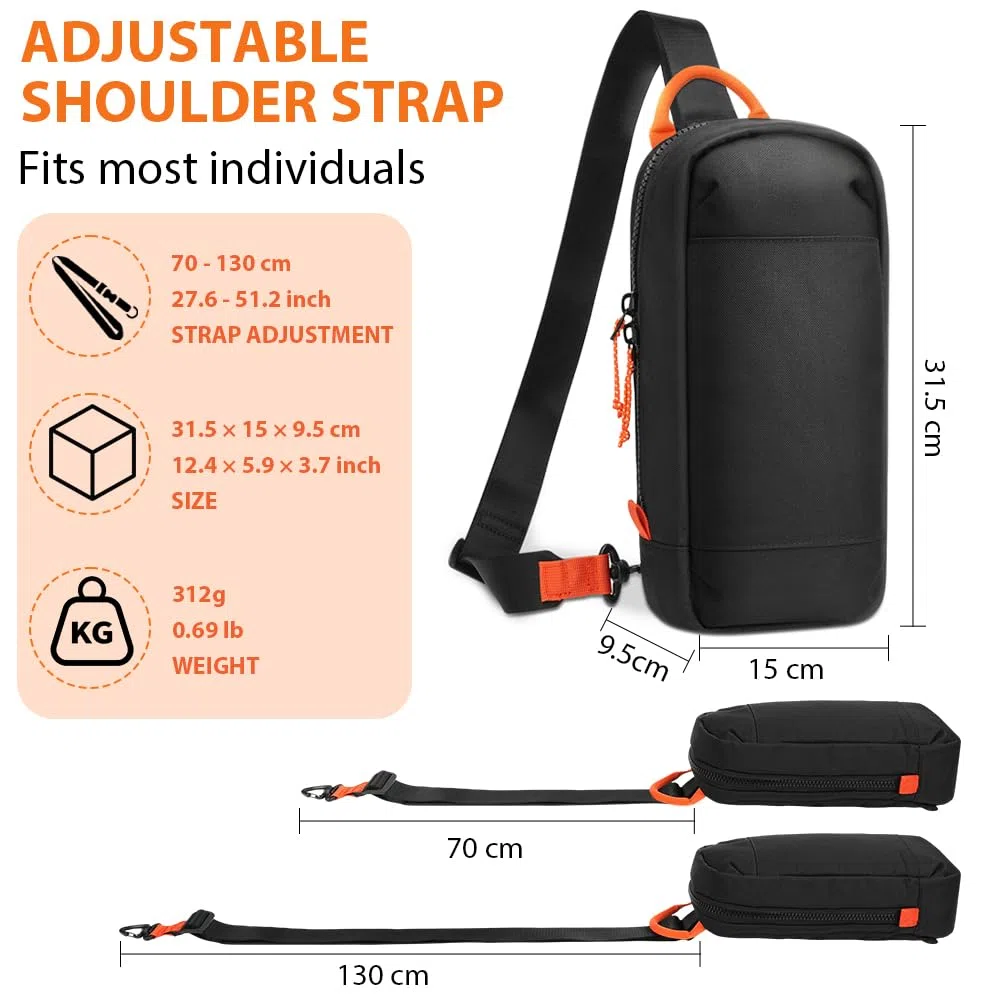 AXFEE Bolsa Sling para Nintendo Switch 2,Bolsas de Almacenamiento a Prueba de Polvo con Cremallera, con 8PCS para Tarjetas de Juego, Bolsa para Organizar Cable,Ideal para Viaje,Trabajo o Uso Diario