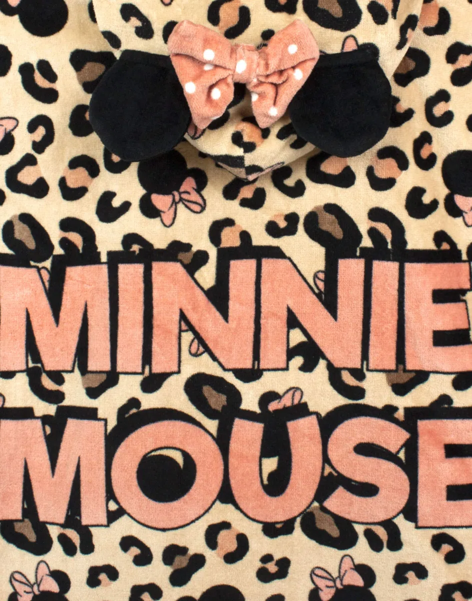 Disney Poncho de Toalla para niña Minnie Mouse | Regalo de Bata con Capucha