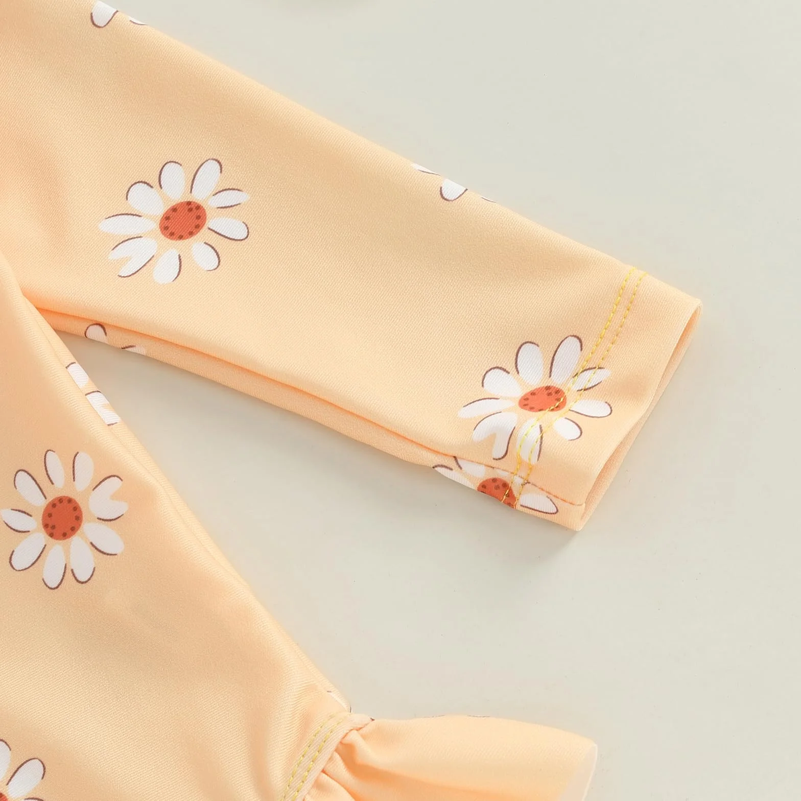 Carolilly - Traje de baño de una pieza para bebé y niña, estampado floral, con sombrero de manga larga antirrayos UV (6 meses a 3 años)