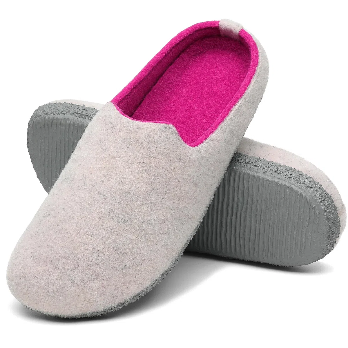 Mishansha Zapatillas Casa Interior Pantuflas Fieltro Zapatillas para Hombre Mujer Gr.36-47