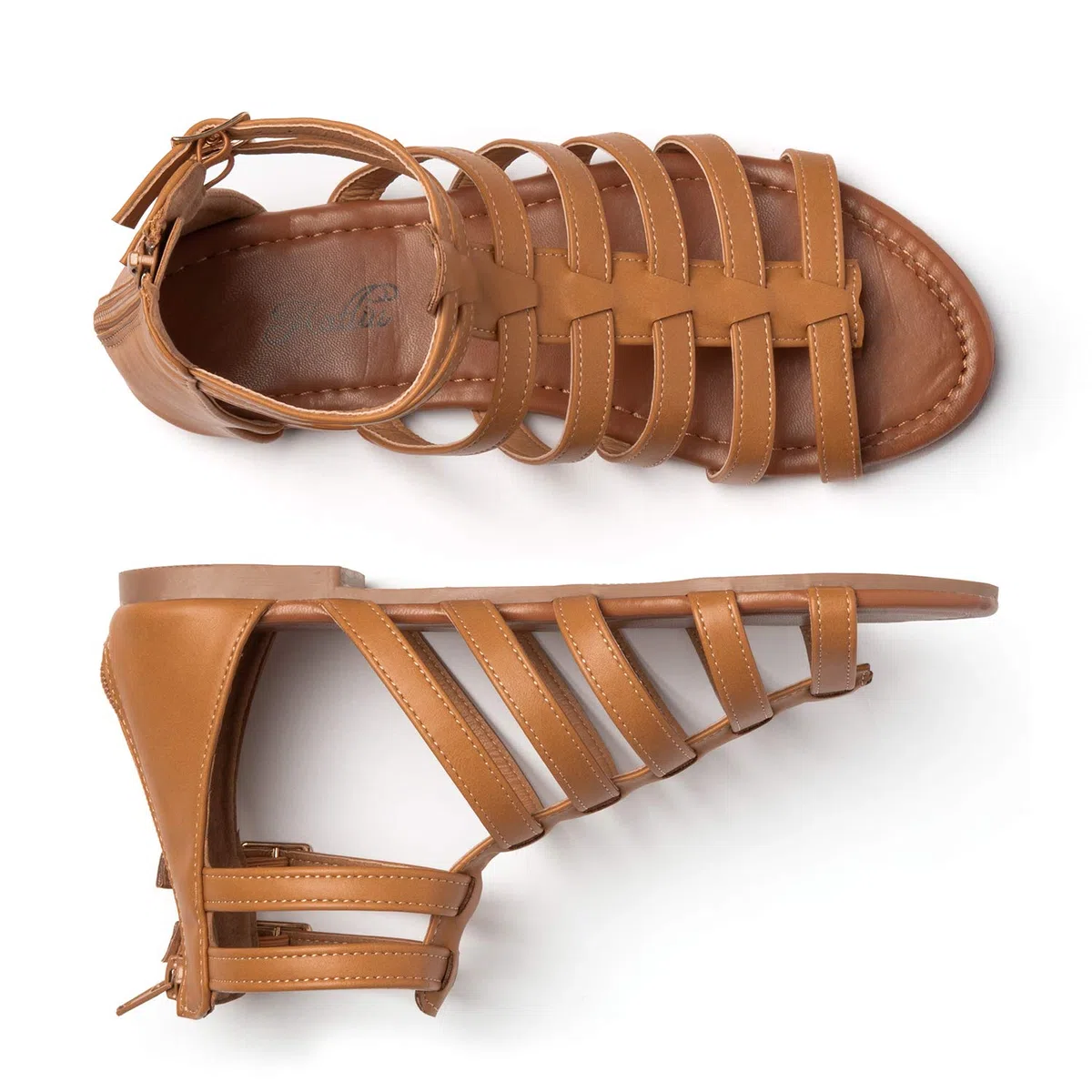 katliu Sandalias Mujer Planas Romanas Gladiadoras Cómodas de Verano con Tiras para Playa Vacaciones y Uso Diario 36-41