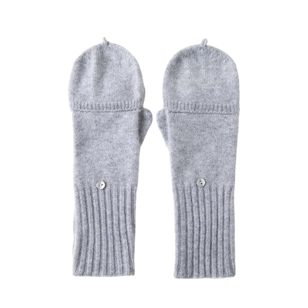 Guantes de invierno unisex de mezcla de lana, medio dedo con parte superior enrollable, para ciclismo al aire libre, accesorio de mano, accesorio de invierno, diseño unisex, mezcla de lana de