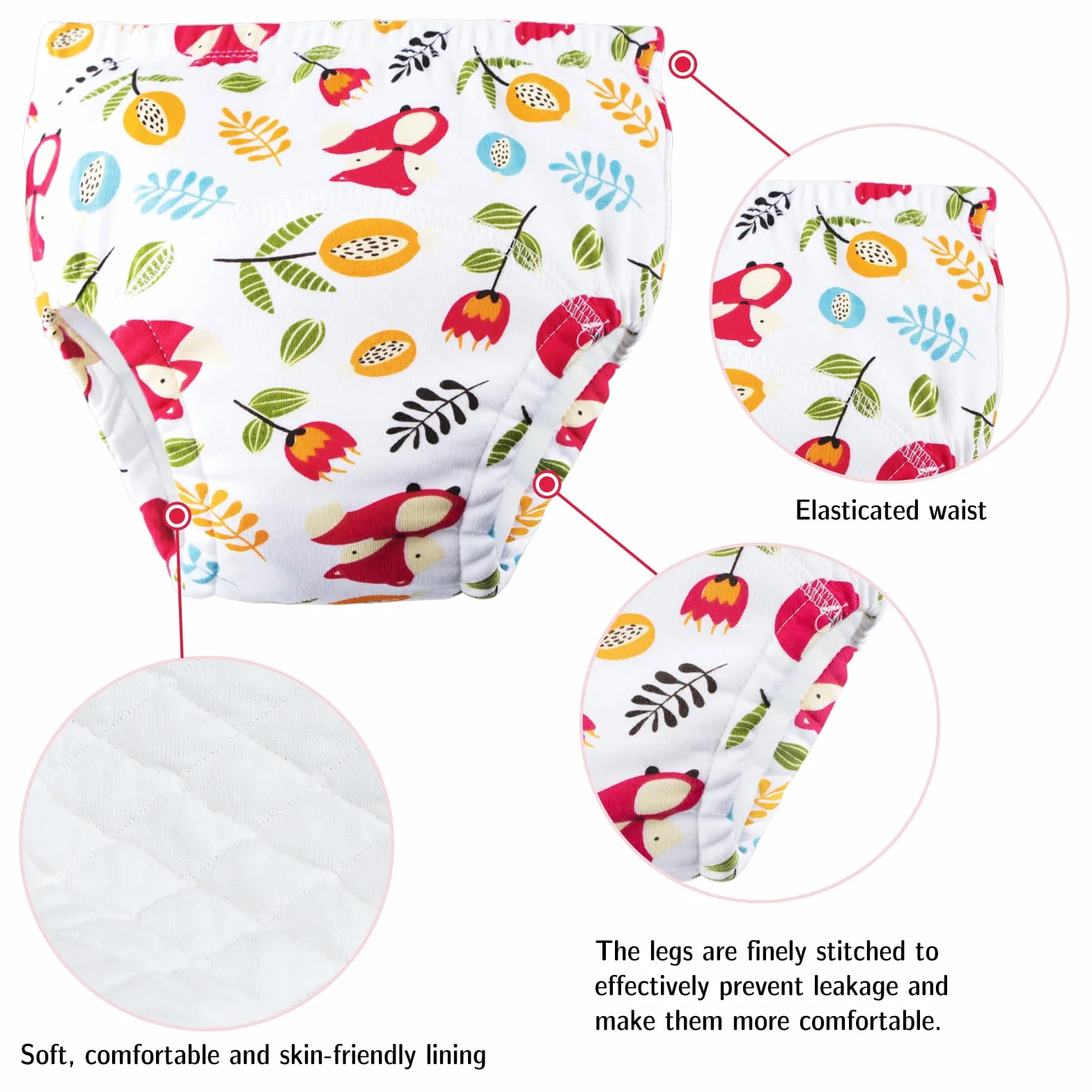 Ropa Interior de Entrenamiento para niñas 2T, 3T, 4T, Ropa Interior para bebés y niñas, Paquete de 4