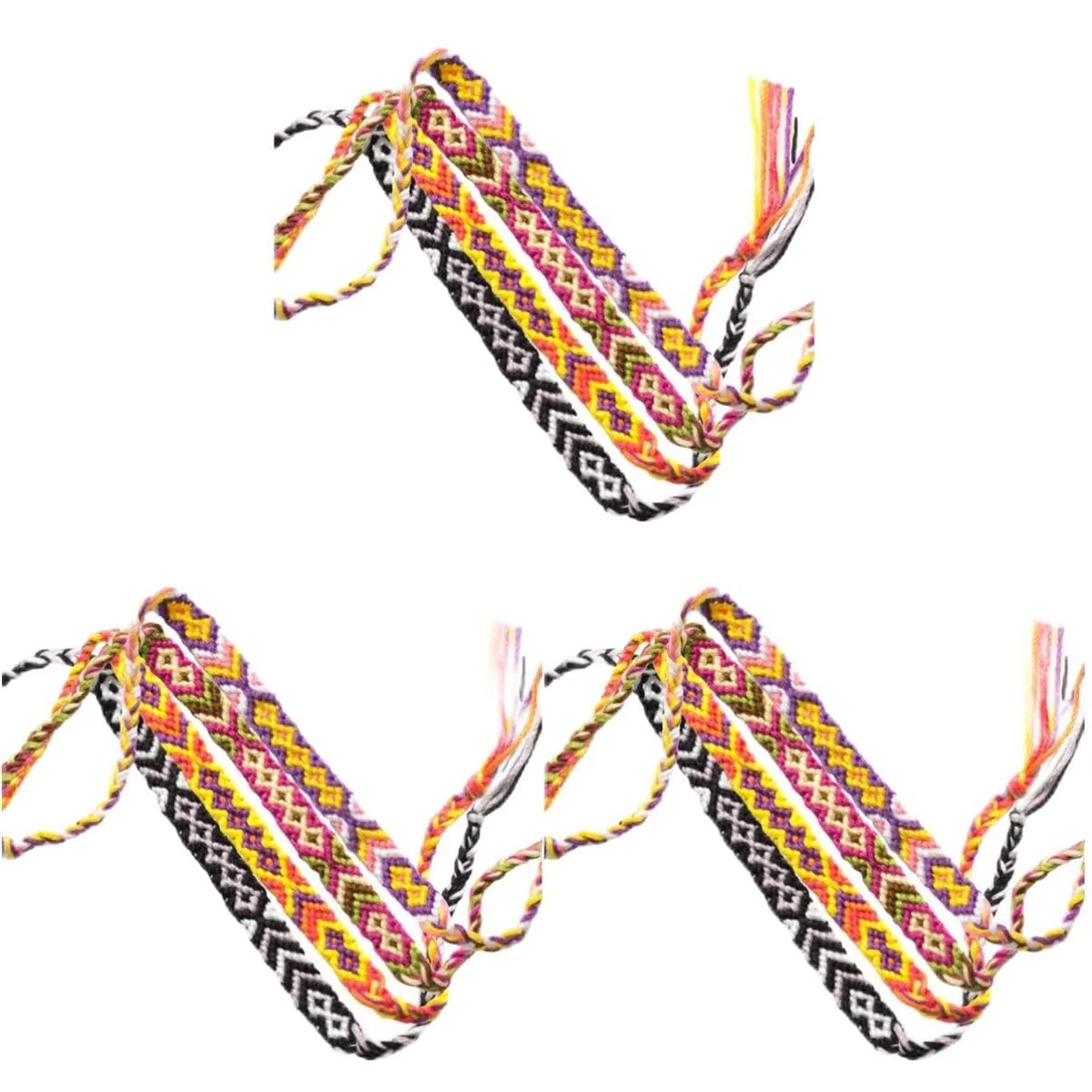 TOYANDONA 16 Uds. Tobillo de Mujer para Muñeca de Hilo Hecho a Mano Pulseras Tejidas Azar para Niña Color Trenzado