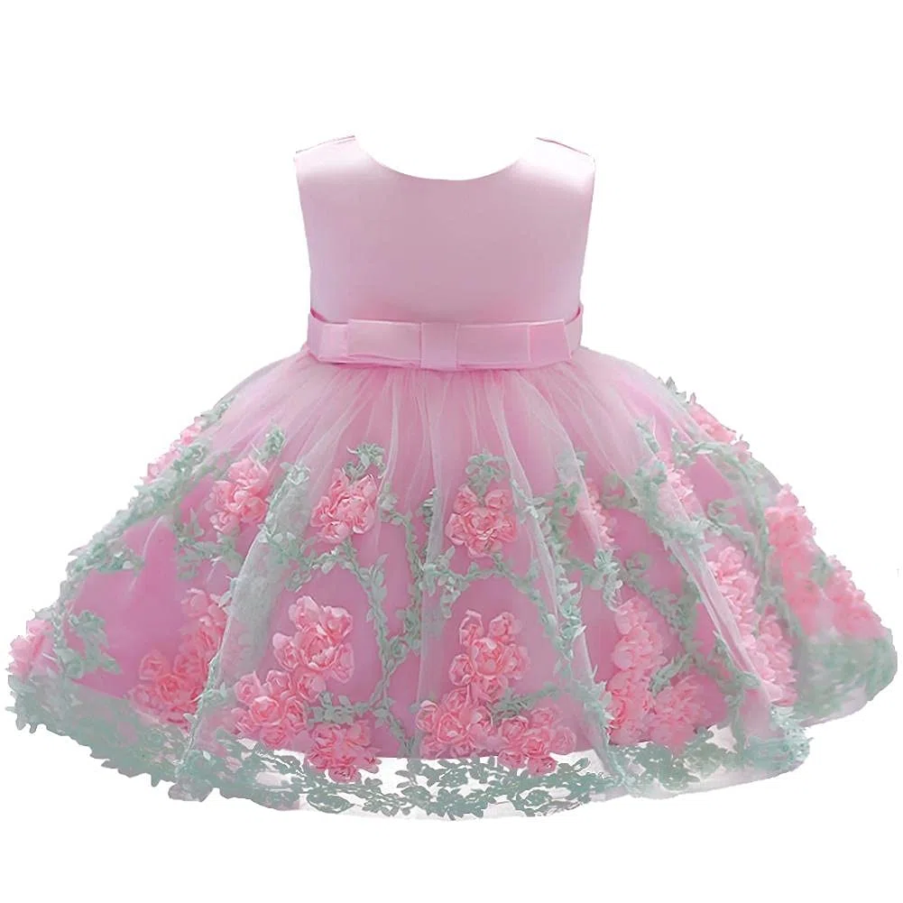Lito Angels Vestidos Elegante Dama de Honor para Boda Fiesta Ceremonia para Bebe y Pequeñas Niñas, Azul Rosa Morado Amarillo