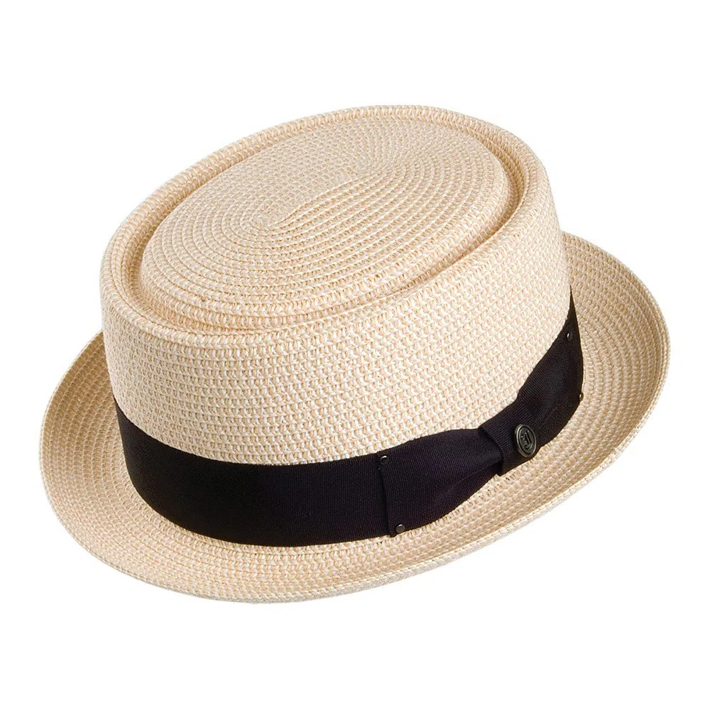 Jaxon & James Sombrero Pork Pie Trenzado de Paja Toyo Natural