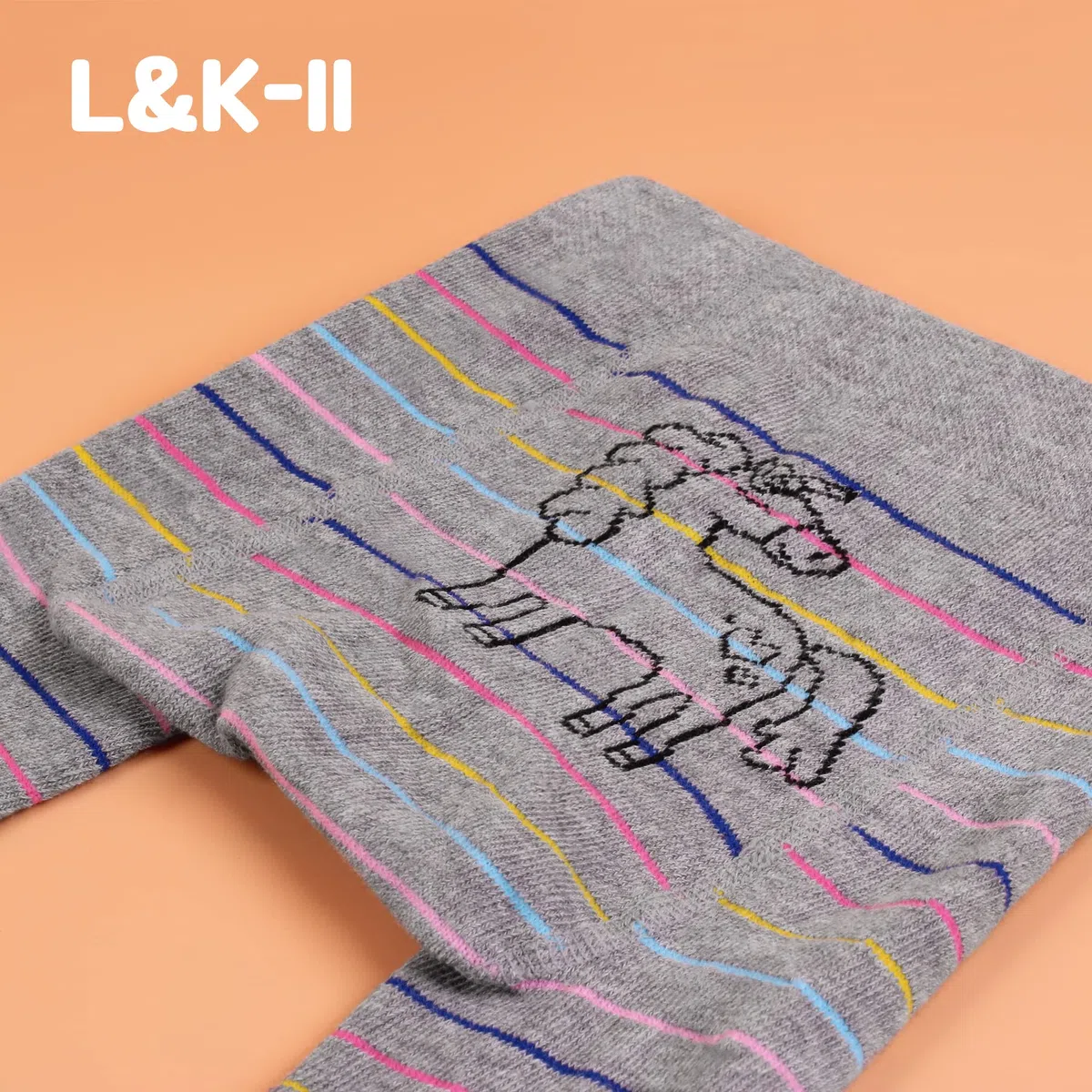 L&K-II Pack de 3 medias para gatear, para bebé, niñas, niños, con suela de ABS, antideslizante, puntos de animales, diseño de corazón 2732, 2732B-3