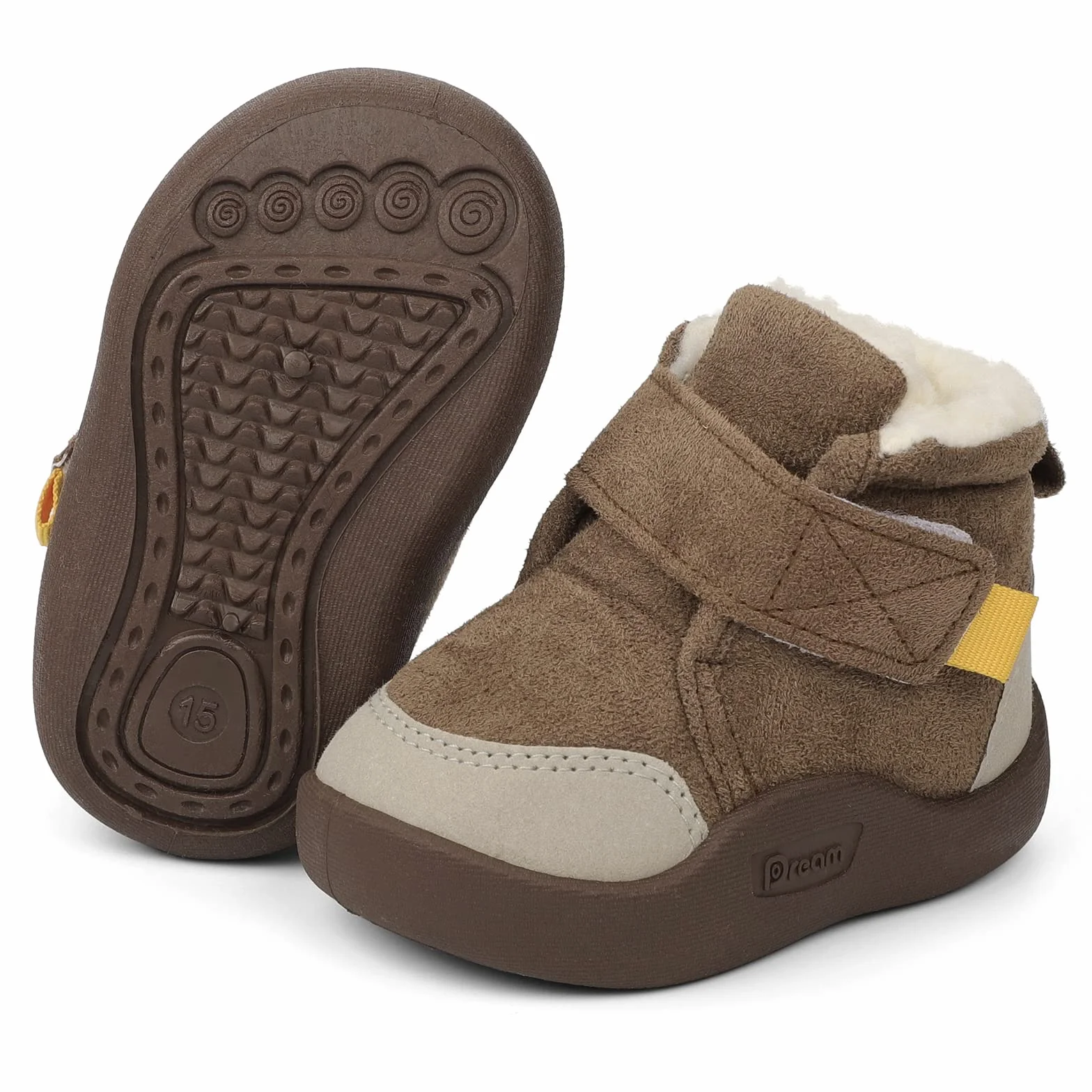 MASOCIO Botas Bebé Niño Niña Invierno Plush Calentar Patucos Zapatillas Primeros Pasos Antideslizante Talla 18-23 EU