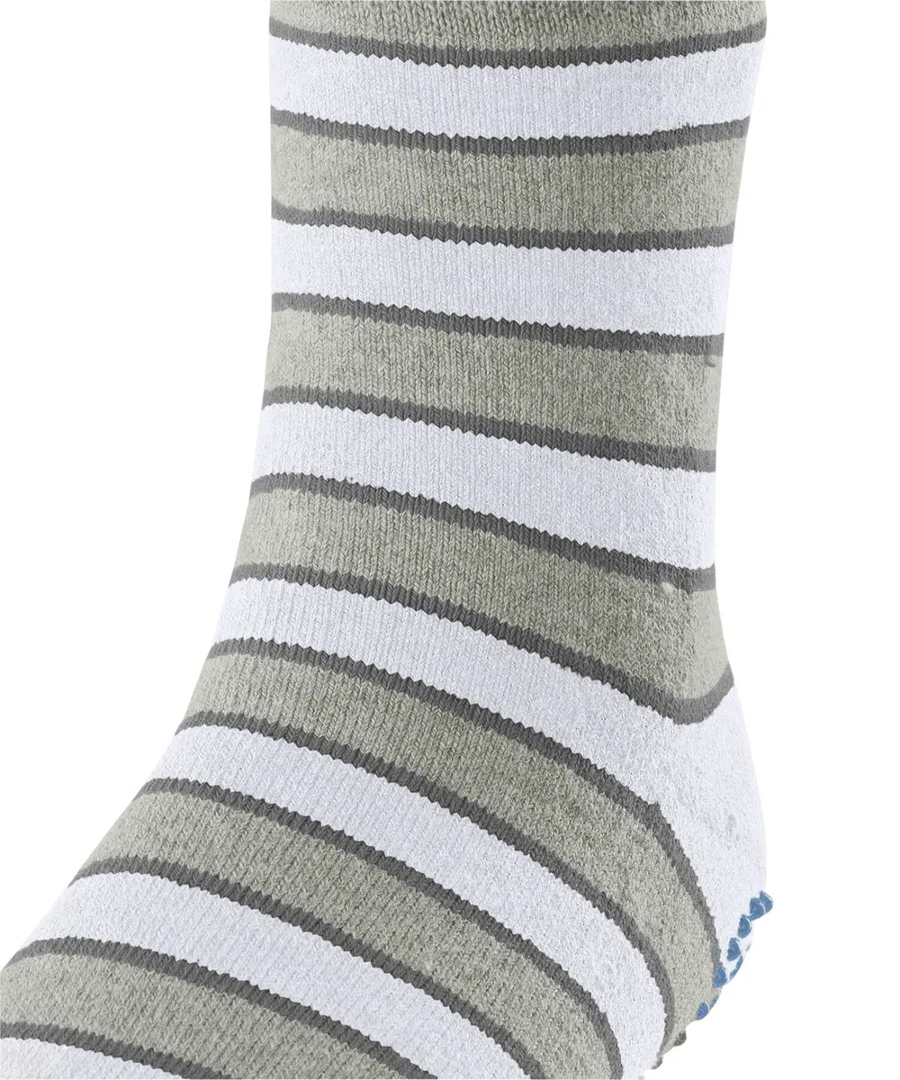 FALKE Unisex Kids Simple Stripes Slipper Socks Anti-Slip Printed Nubs On Sole Improved Grip Thick Flat Seam In Toe Area Patterned Multicoloured Breathable Sustainable Cotton 1 Pair