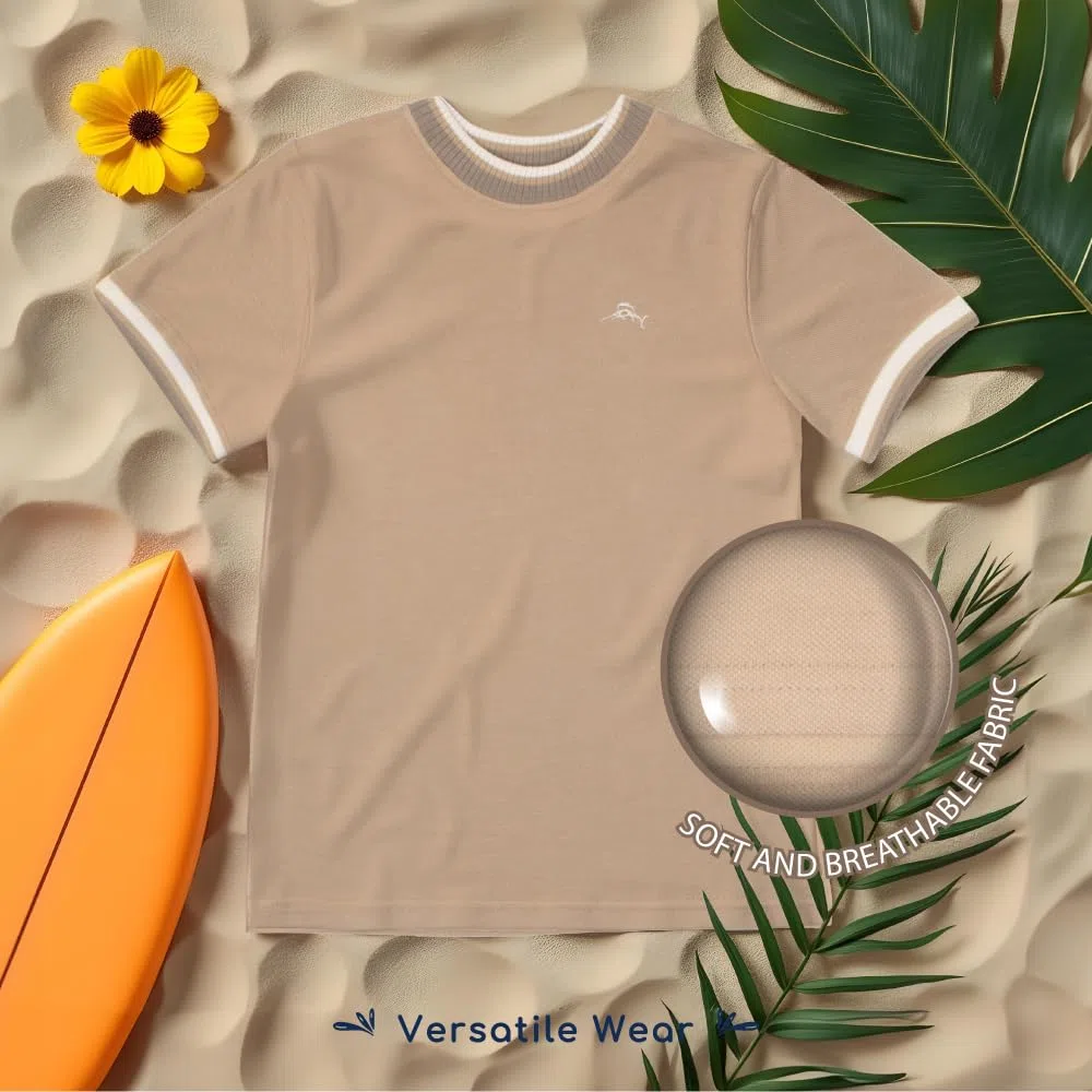 Tommy Bahama Paquete de 3 camisetas de cuello redondo para niños, elegantes camisetas de manga corta para niños, adolescentes y niños pequeños