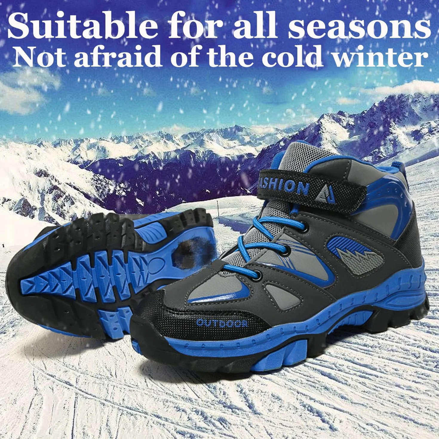 Zapatillas de Senderismo para Niño Impermeable Zapatillas de Trekking Outdoor Transpirable Antideslizante Zapatos de Montaña Calzado Deportivo