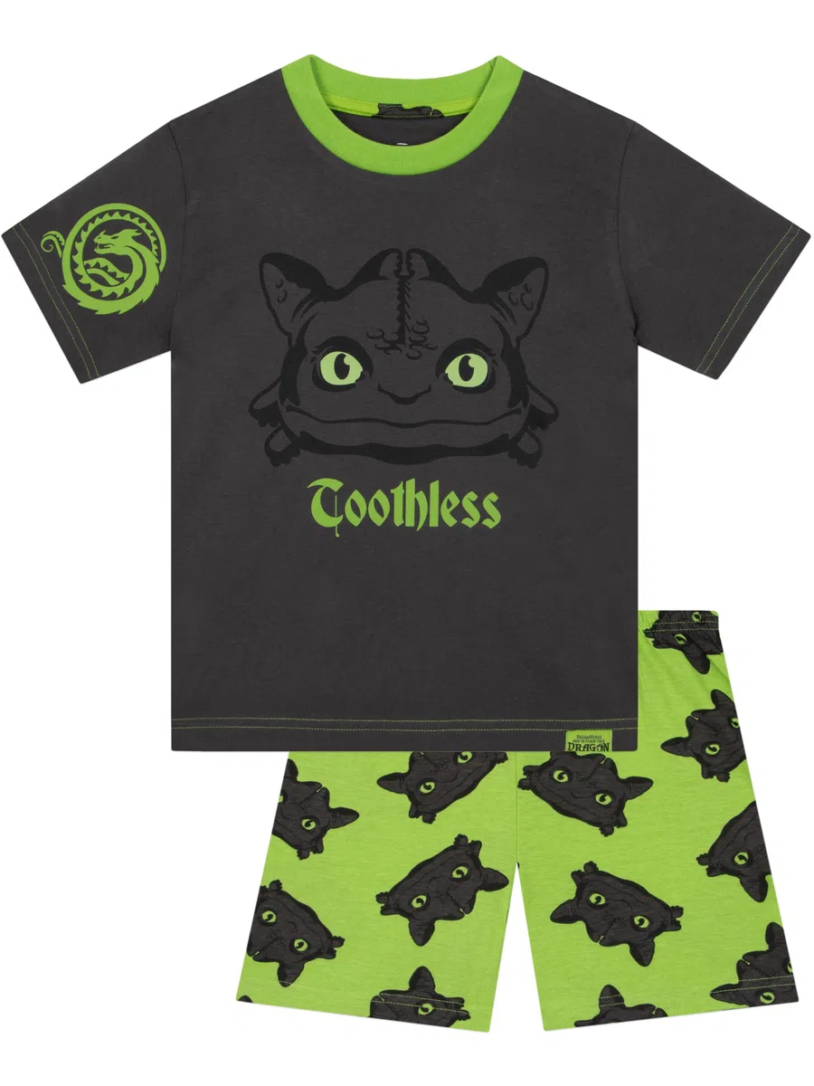 How To Train Your Dragon Pijama Niño, Pijamas Chulos De Toothless, Pijamas Niño Verano De Dragon