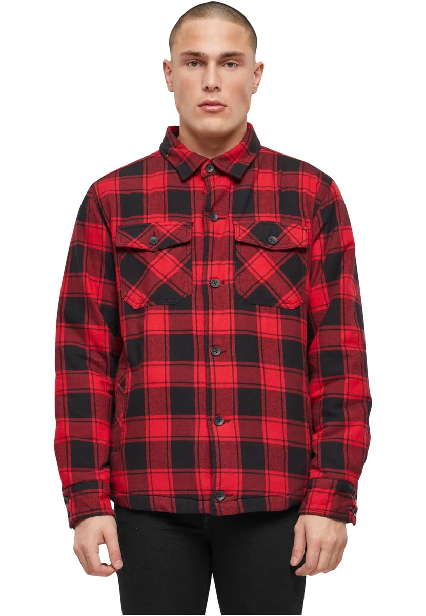Brandit Chaqueta Leñador Hombre Chaqueta entre-tiempo negro/rojo