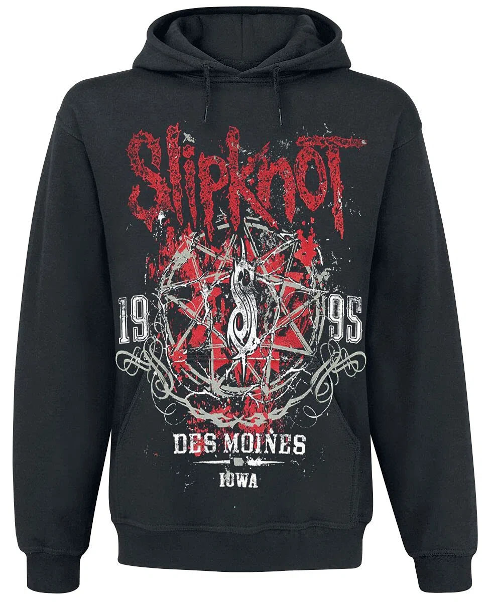 Slipknot Iowa Star Hombre Sudadera con Capucha Negro 80% algodón, 20% poliéster Regular