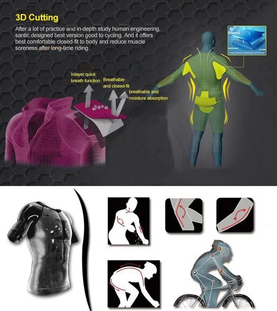 Conjuntos de jersey de ciclismo para mujer, traje de mono, equipo de triatlón, ropa de ciclismo, conjunto de ciclismo de carretera con bolsillos, almohadilla de GEL CYTSH (Color : H, Size : Small)