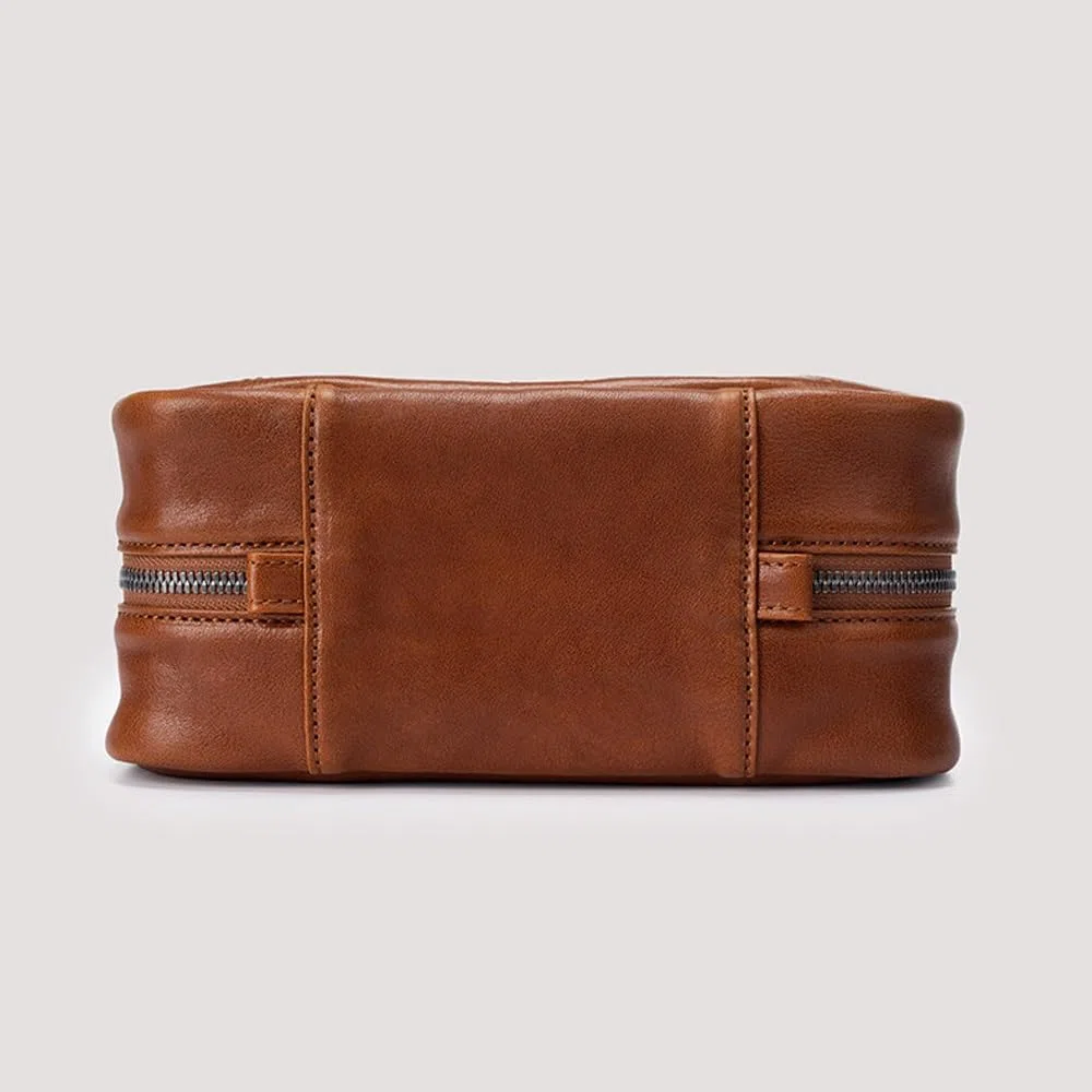 Neceser de Cuero for Hombre, Kit de Viaje y Organizador de higiene, Neceser de Viaje for Hombre(Black)