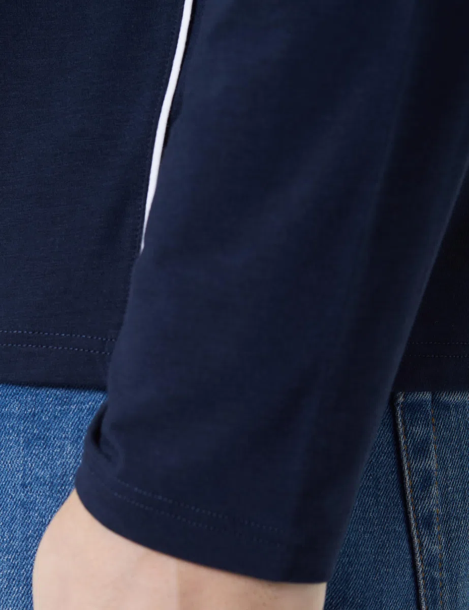 Boss Camiseta de Pijama Balance LS para Hombre, Dark Blue403., L