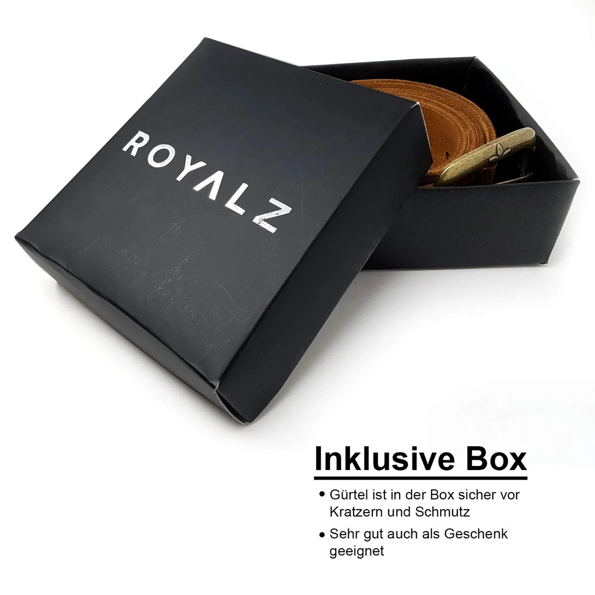 ROYALZ Vintage Cinturón de cuero para mujer hecho de cuero de búfalo de 38mm de ancho para damas