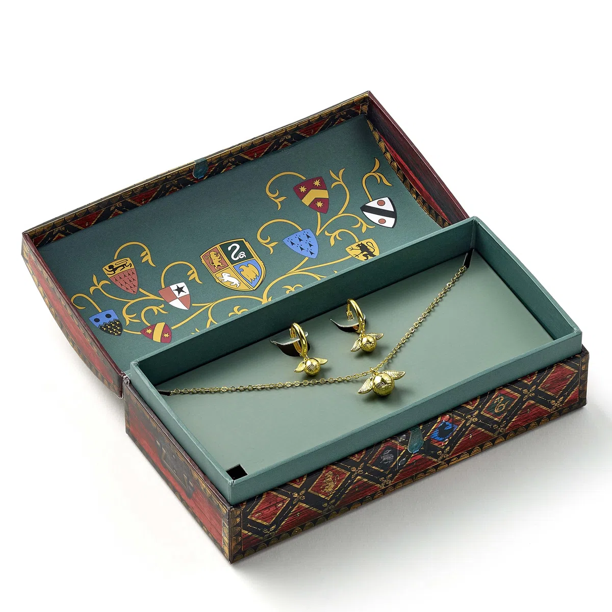 Harry Potter Caja de Regalo Quidditch Unisex Collar Dorado Aleación de Zinc
