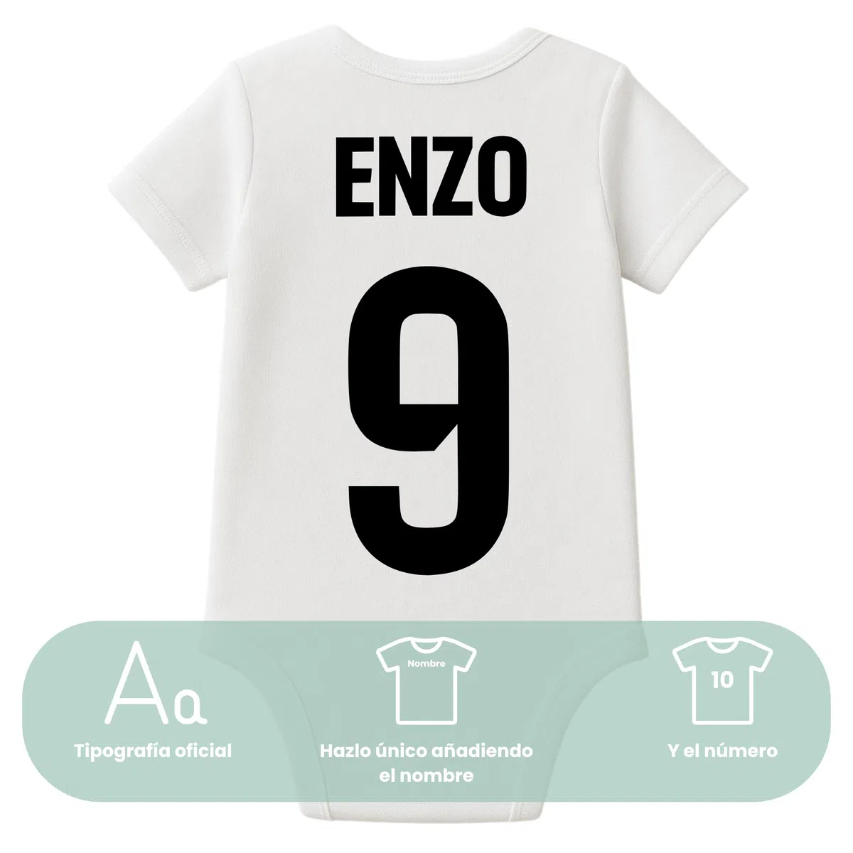 Body bebé Madrid personalizado | 100% Algodón | Personalizado a tu gusto | Manga larga/corta | Regalos para bebés
