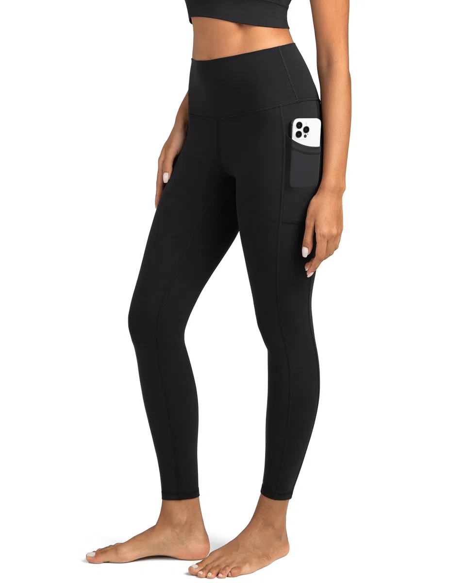 Colofulkoala 7/8 Mallas Deporte de Cintura Alta Mujer con Bolsillos, Leggins Push Up, Fitness Pantalones para Yoga Gym Running Pilates Leggings