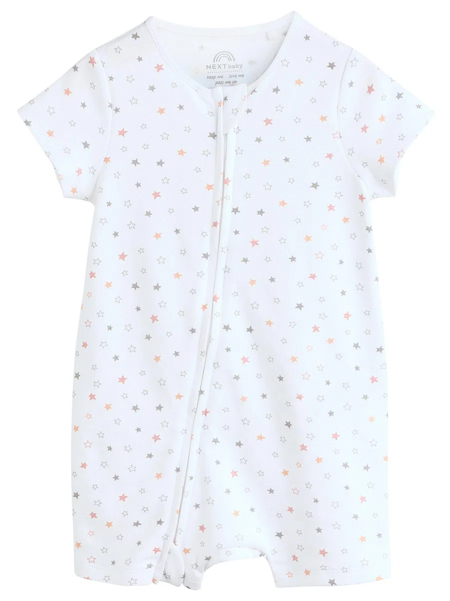 NEXT Bebé Pack de 3 Pijamas Tipo Pelele con Cremallera bidireccional 100% algodón