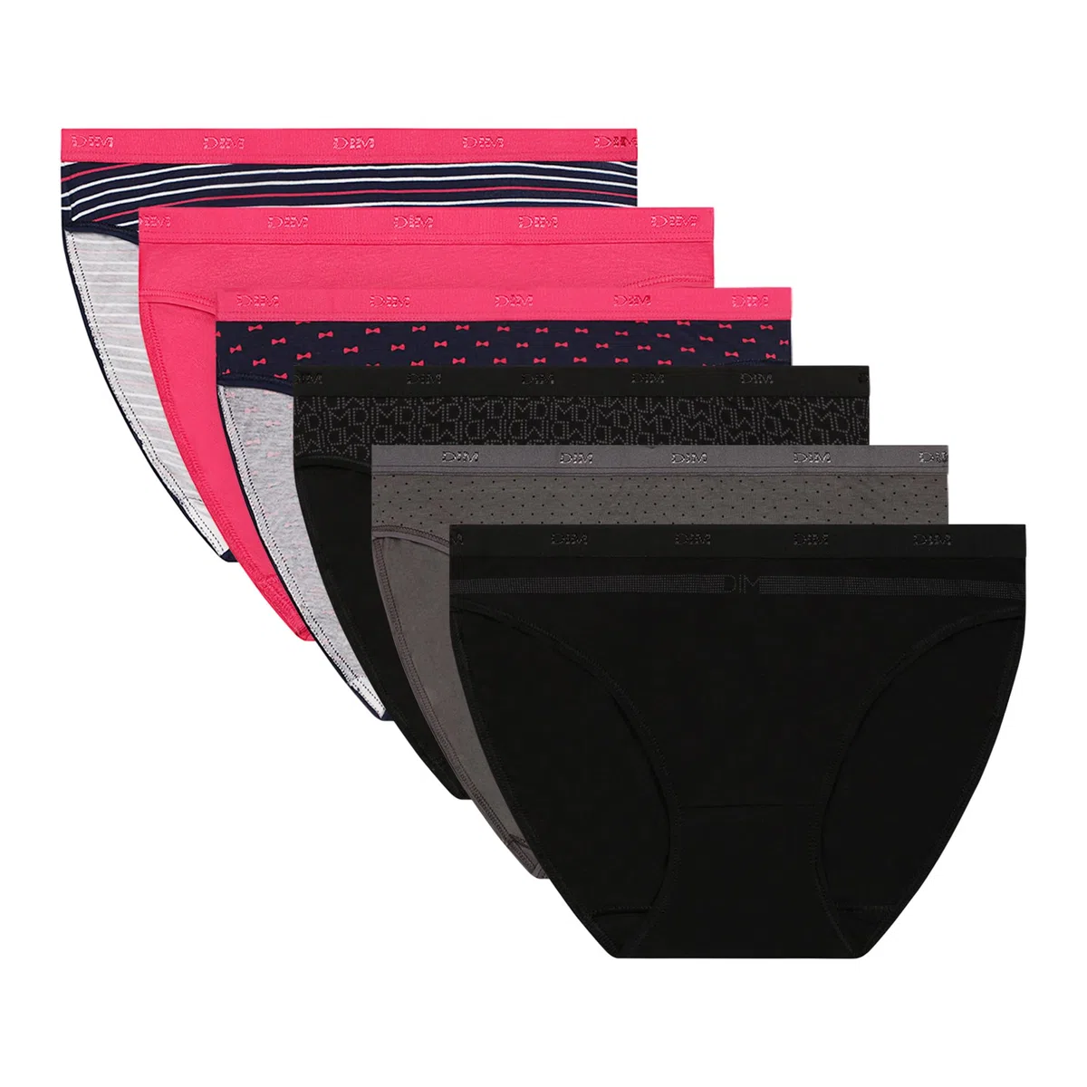 Dim Pack De Bragas Les Pockets Cotton Stretch Mujer x6