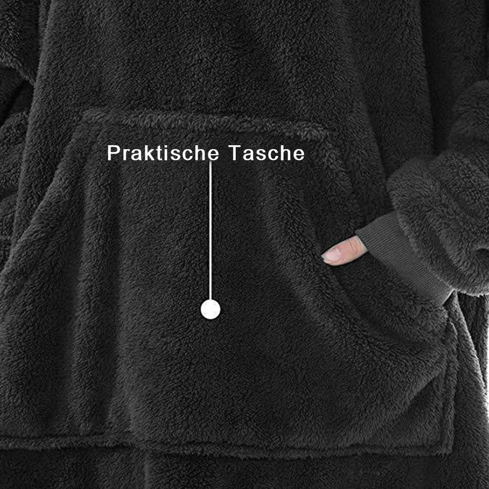 Voarge Sudadera con capucha y mangas, manta con capucha, manta de techo, manta portátil, como regalo para mujeres y mujeres