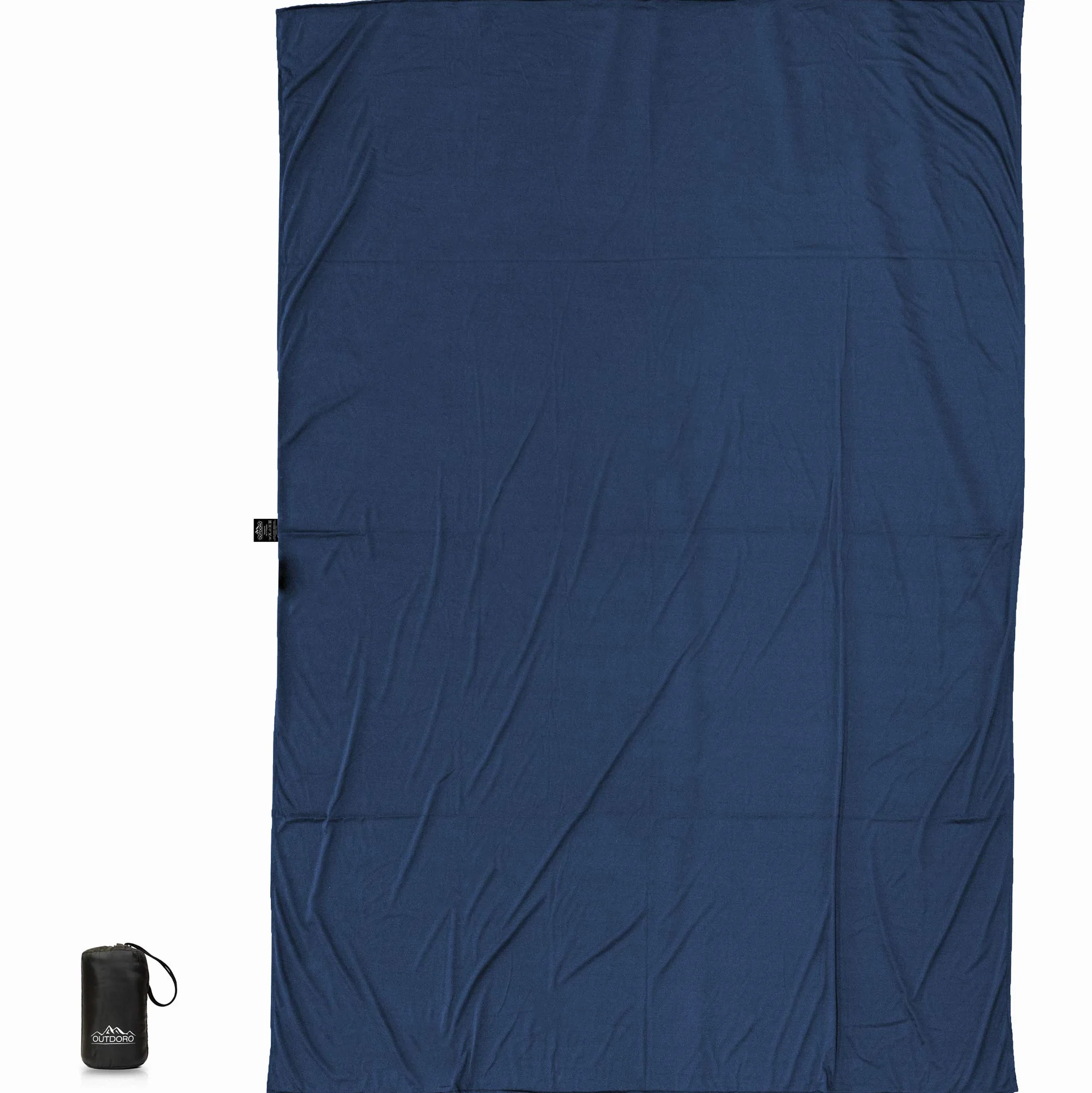 Outdoro Isopeak Manta de viaje – 210 x 155 cm – Manta ultraligera para viajes – Tamaño pequeño – Suave y transpirable