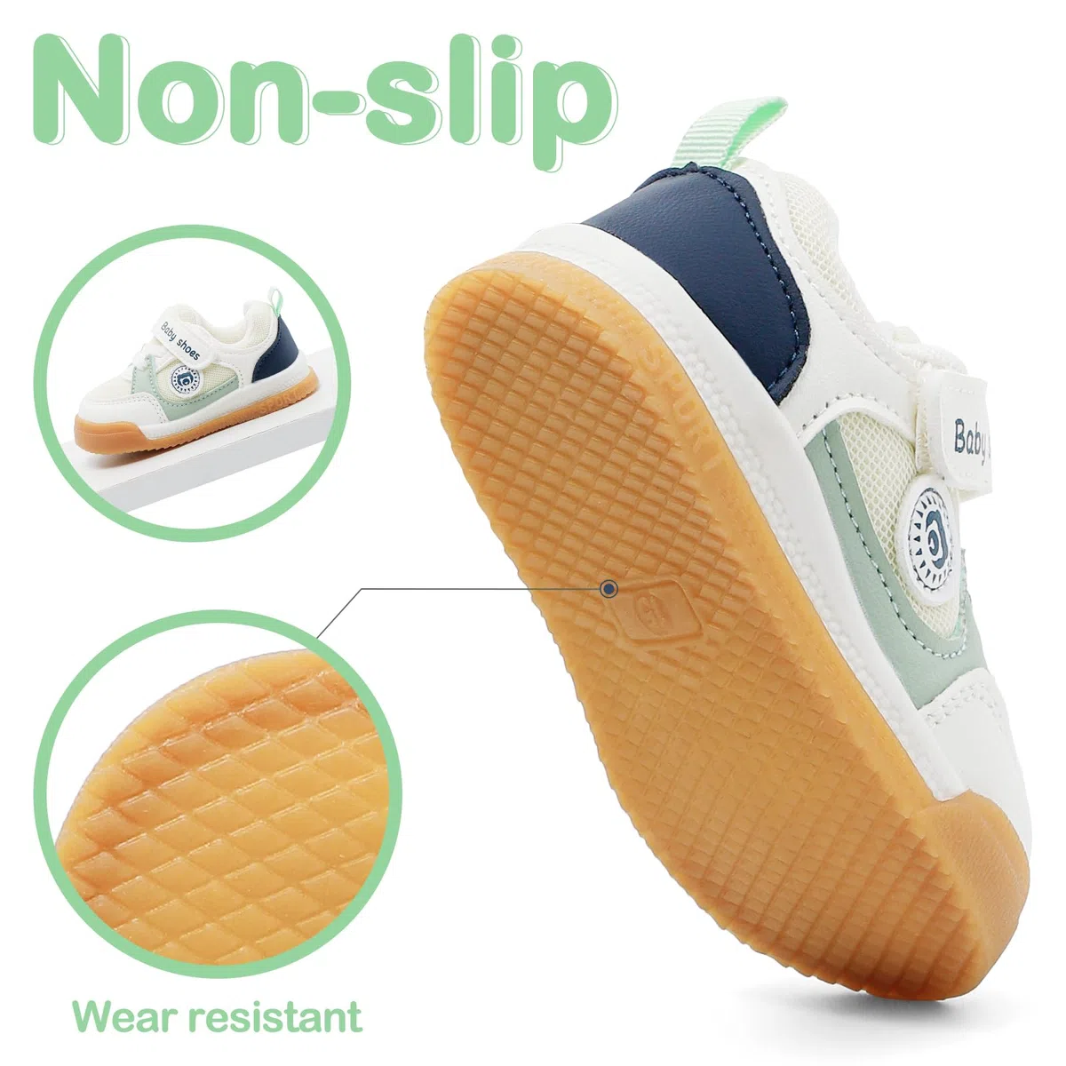 MASOCIO Zapatillas Bebé Niño Niña Zapatos Primeros Pasos Calzado con Suela Goma Suave Antideslizante