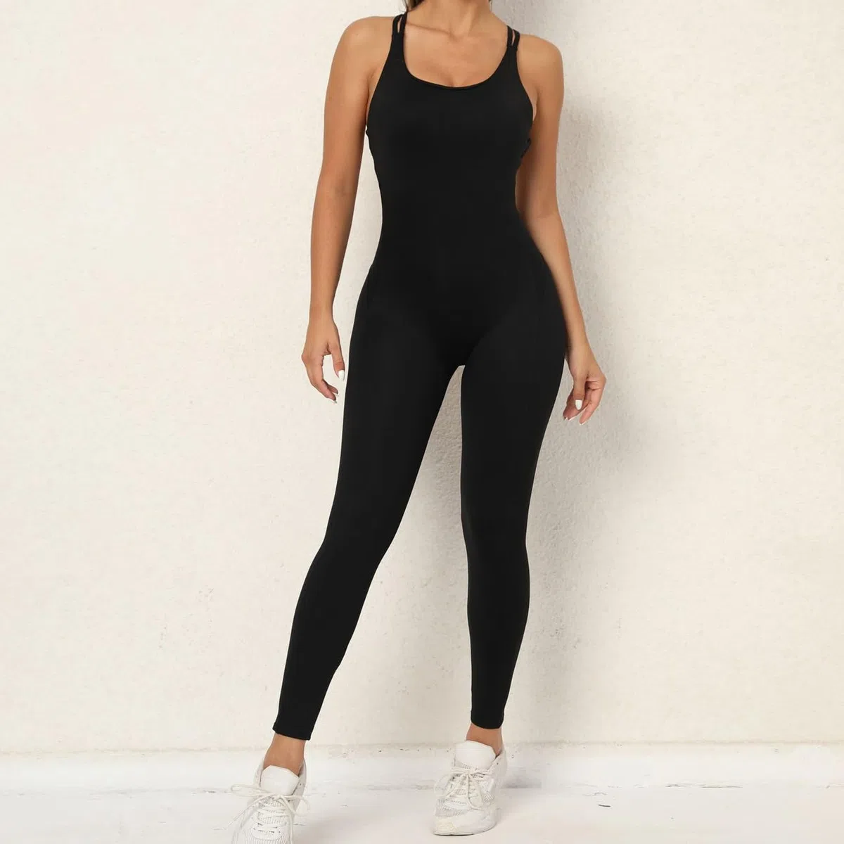 Mono Mujer Verano Largo Deportivo Jumpsuit Tirantes Cruzados Elegante Monos de Vestir una Pieza Ajustado Peto Bodysuit Fiesta Playa Fitness Yoga Gimnasio Entrenamiento