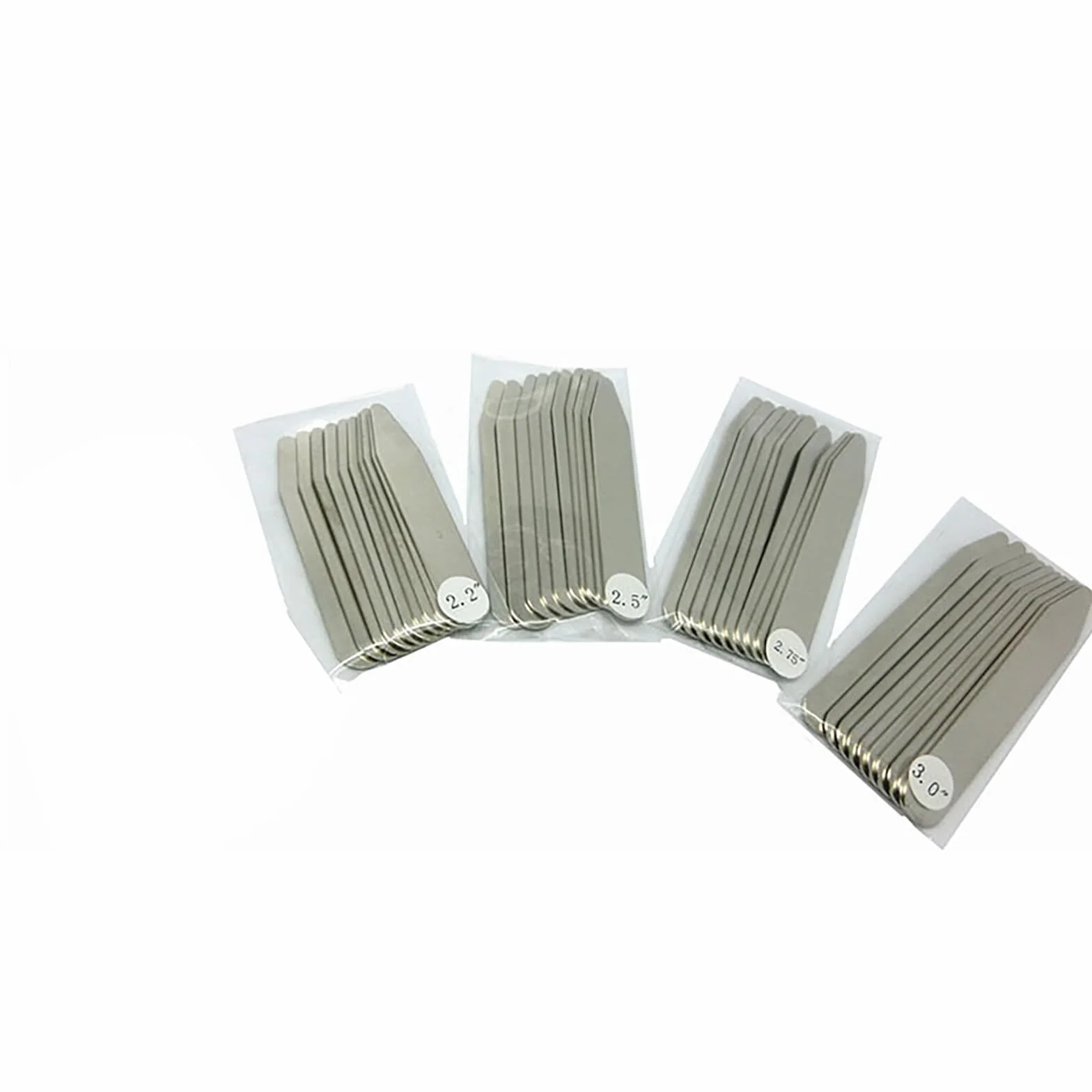 40 piezas de collar de metal para camisa de acero inoxidable con caja de almacenamiento y 10 imanes, para la mayoría de camisas de negocios para hombre (4 tamaños)